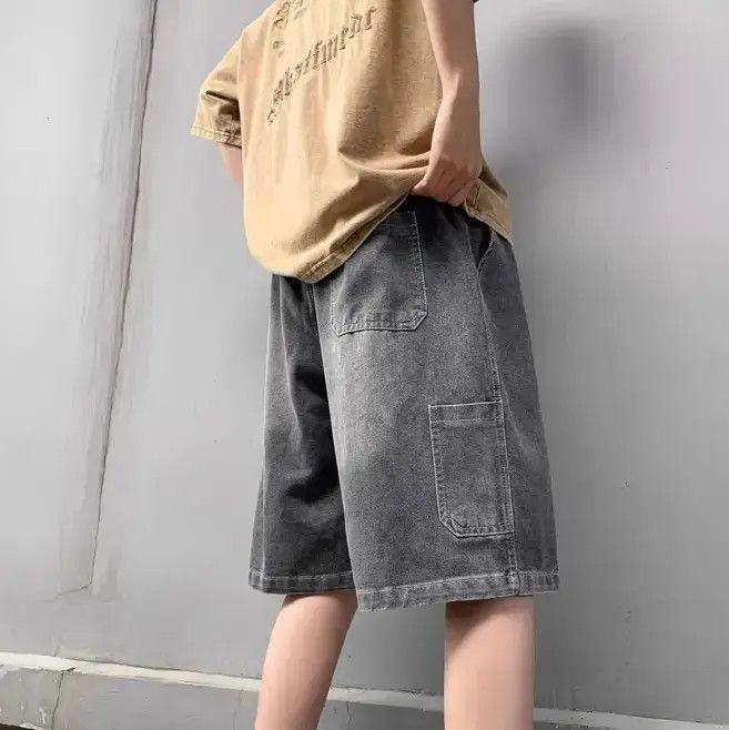 Japanese Brand Retro washed straight leg denim shorts Size US 32 / EU 48 - 3 Thumbnail