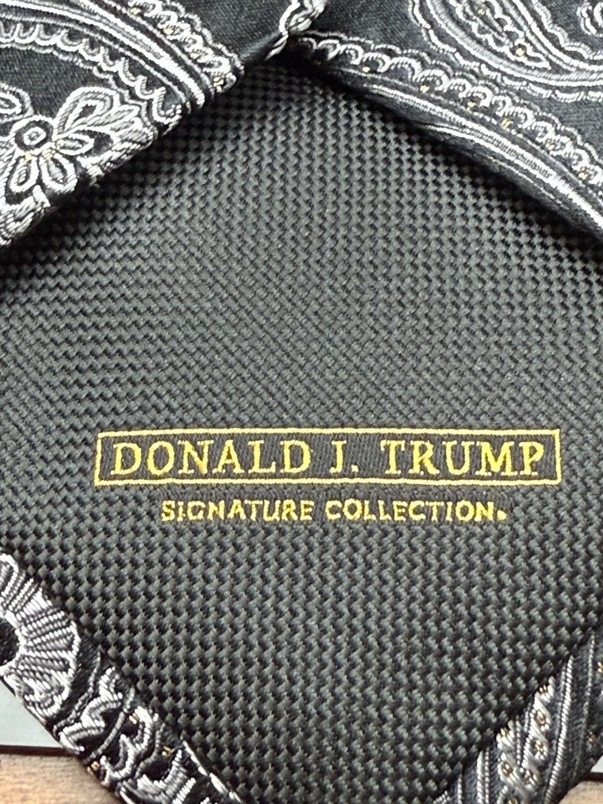 Donald Trump Donald J Trump Signature Collection Silk Men Tie Black Size ONE SIZE - 5 Thumbnail