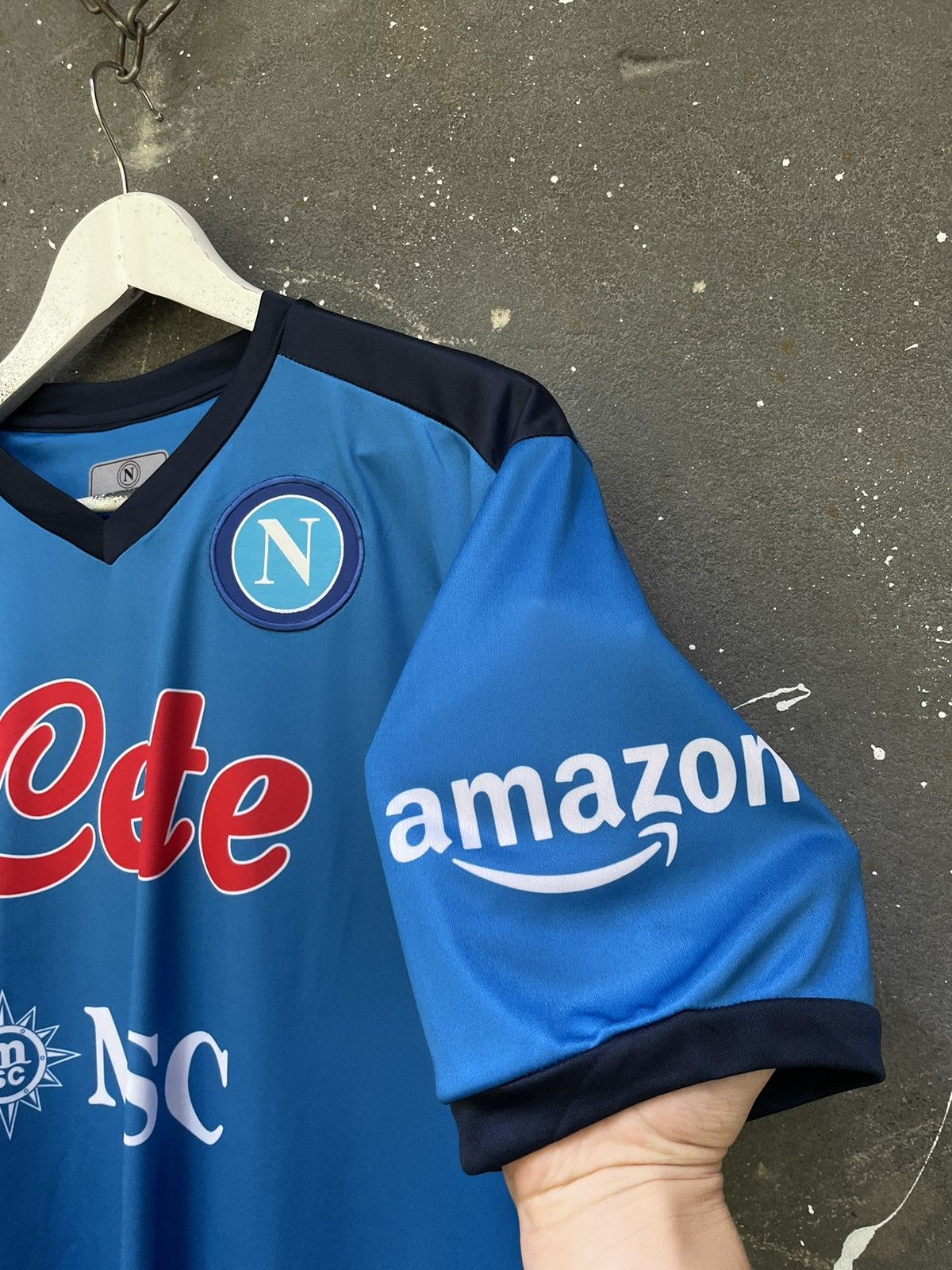 Emporio Armani Armani Napoli 2021/2022 Home Football Shirt Jersey RARE Size US L / EU 52-54 / 3 - 4 Thumbnail