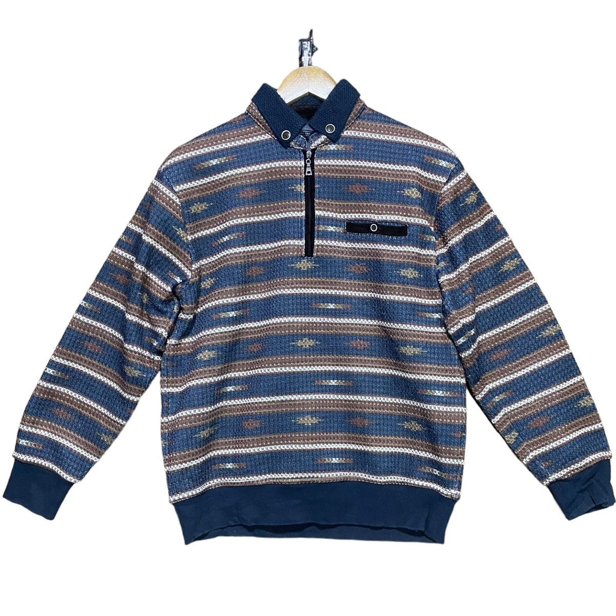 Japanese Brand × Kansai Yamamoto Kansai Yamamoto Homme Knit Jumper Quarter Zip Size US M / EU 48-50 / 2 - 1 Thumbnail