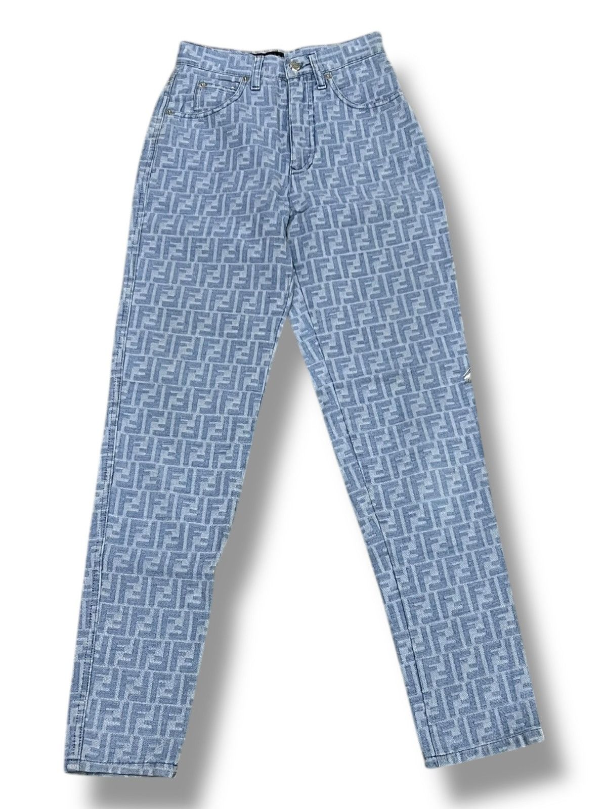 Fendi VINTAGE FENDI MONOGRAM ITALIAN DESIGNER JEANS DENIM Size 25" / US 0 / IT 36 - 1 Thumbnail
