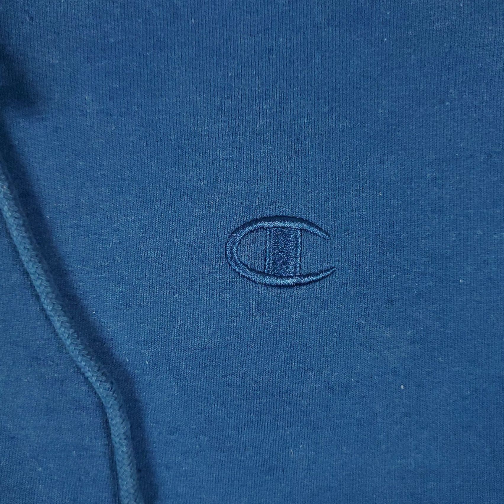 Champion VINTAGE Champion Hoodie Pullover Men Large Blue Casual Crewneck Sweatshirt Sports Fall Winter Size US L / EU 52-54 / 3 - 2 Thumbnail