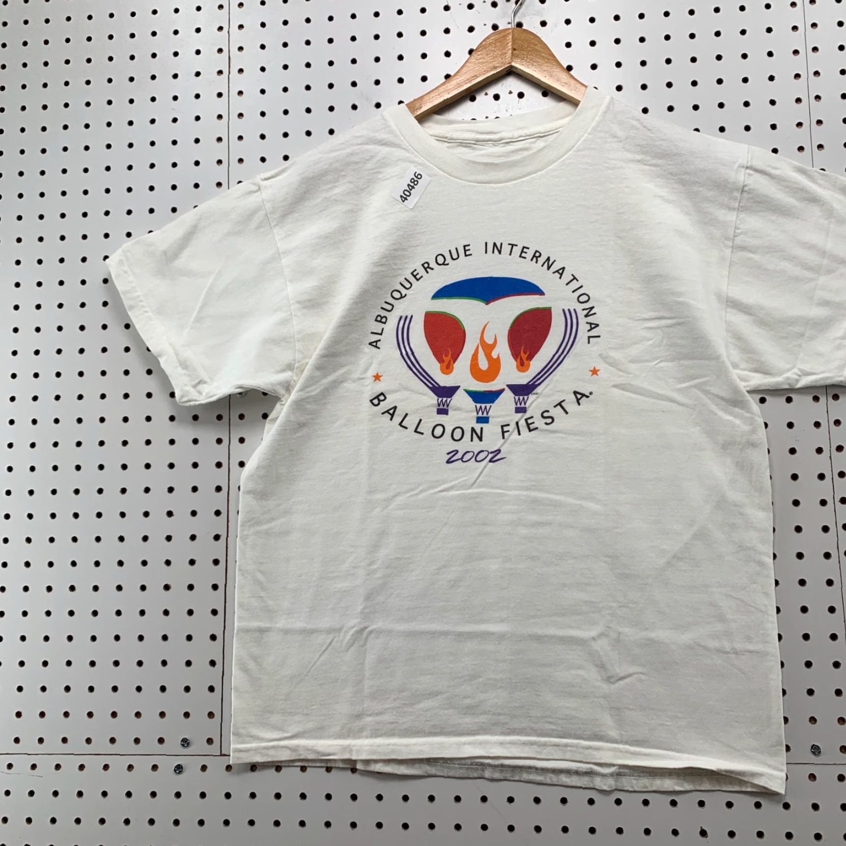 Vintage VINTAGE Albuquerque Balloon Fiesta T-Shirt Mens Medium White 90s Graphic Print Size US M / EU 48-50 / 2 - 2 Thumbnail