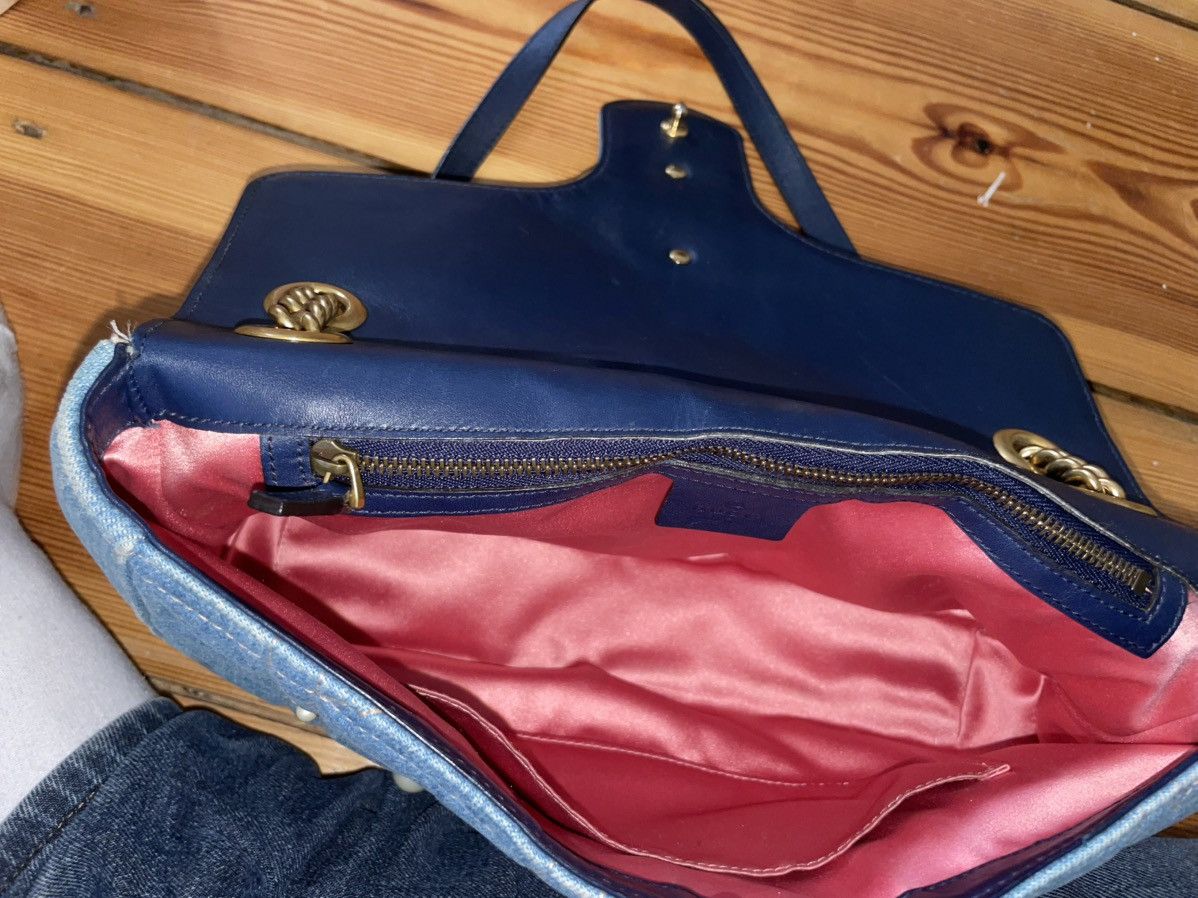 Gucci GUCCI MARMONT GG PEARLY DENIM FLAP BAG Size ONE SIZE - 6 Thumbnail