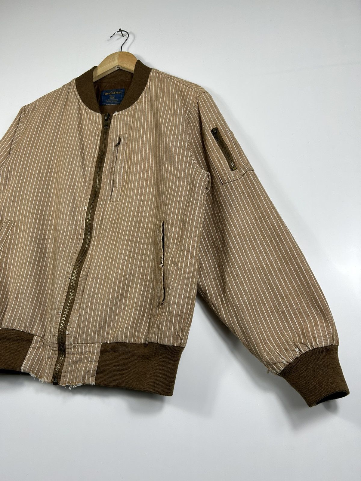 Vintage × Woolrich Woolen Mills ⚡️Vintage Woolrich Zipper Bomber Jacket Size US L / EU 52-54 / 3 - 3 Thumbnail