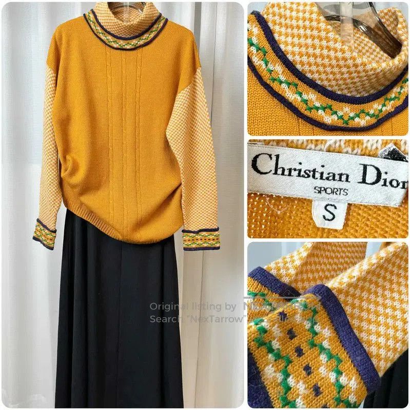 Dior Dior Women's Yellow Wool Pullover Sweater . Size XXS / US 00 / IT 34 - 1 Thumbnail