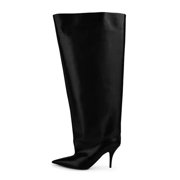 Balenciaga o1g2r1mq0924 Waders Knee Boots in Black Size US 7 / IT 37 - 2 Thumbnail