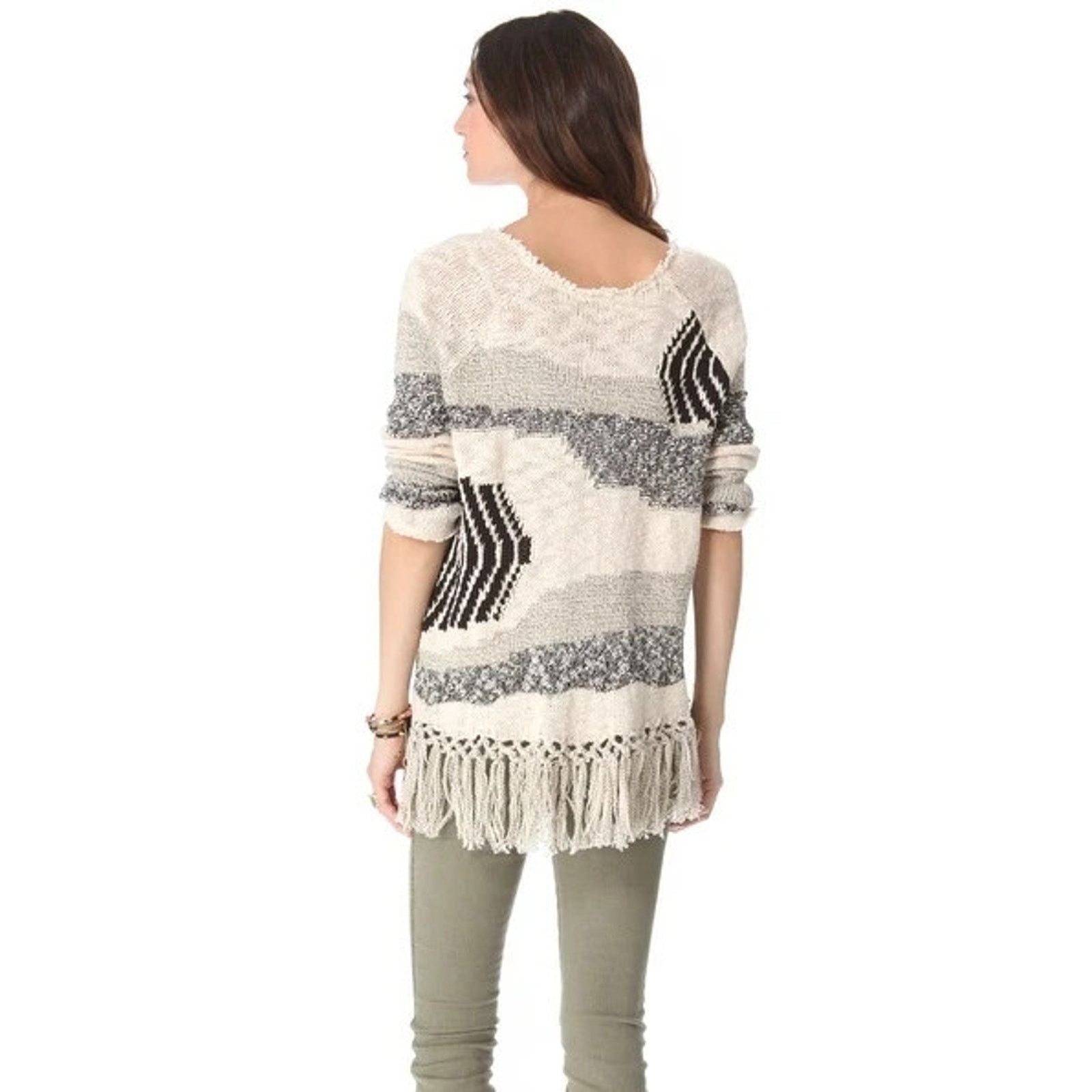 Free People Free People Ivory/Black petite small A001396 Size S / US 4 / IT 40 - 3 Thumbnail