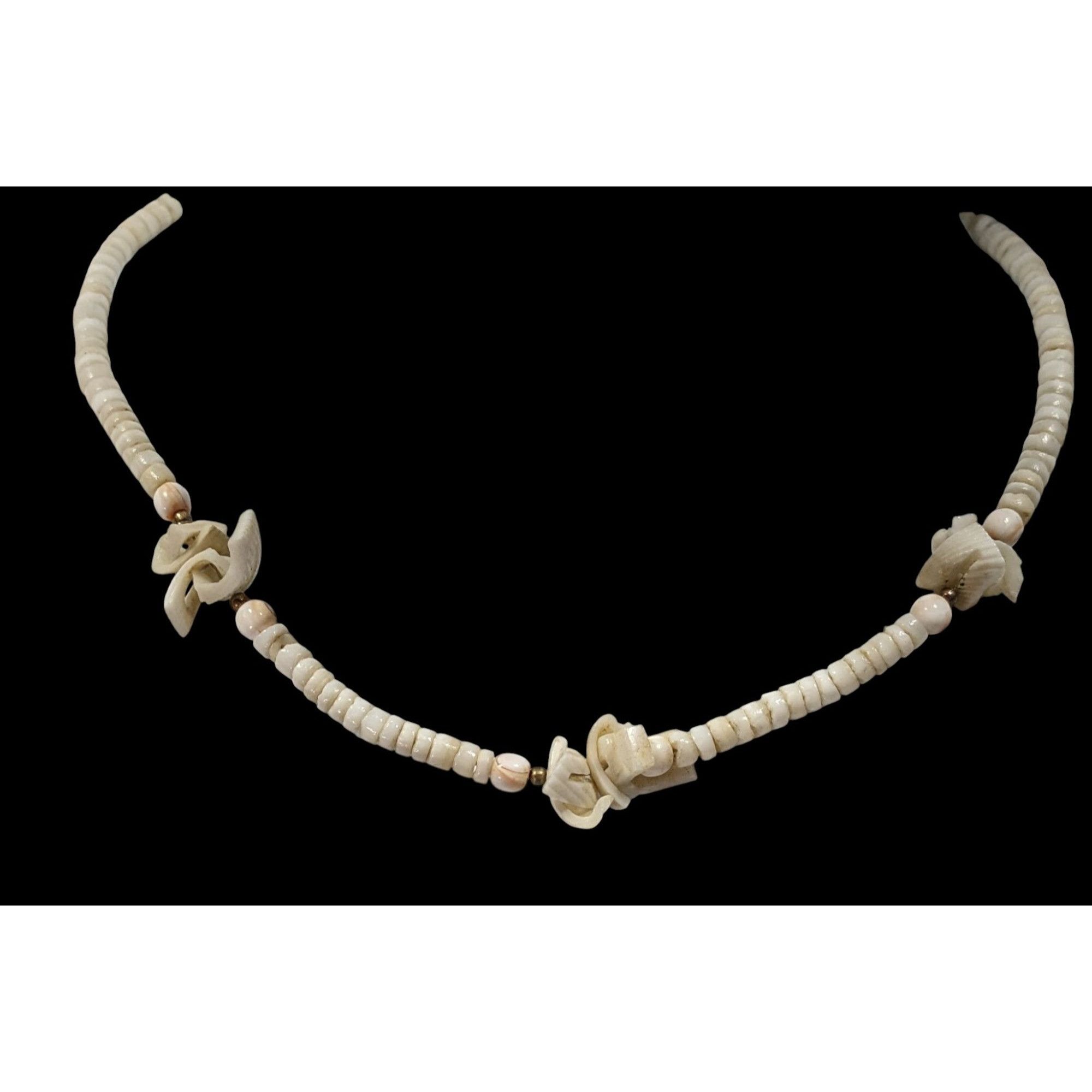 Other Vintage 90s White Shell Chip Beaded Necklace Size ONE SIZE - 2 Thumbnail
