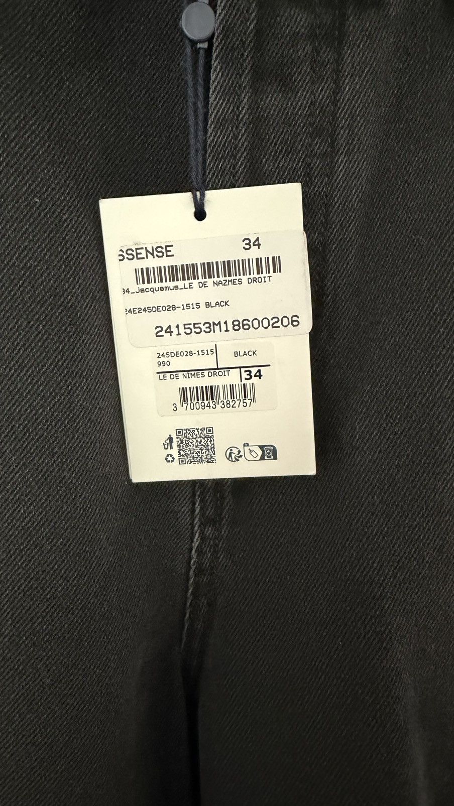 Jacquemus Jacquemus - “Les Sculptures” Faded Loose Fit Black Jeans Size US 34 / EU 50 - 3 Thumbnail