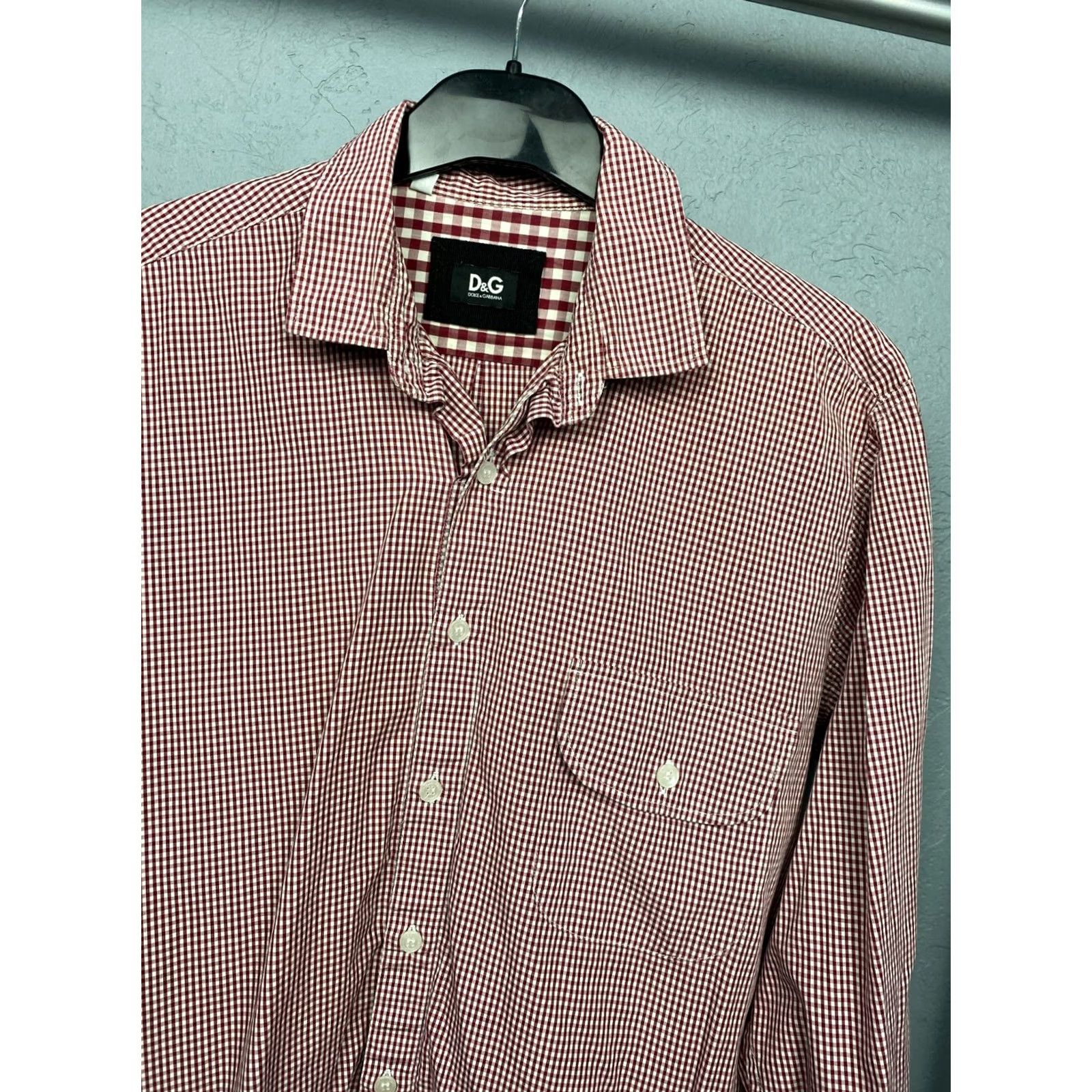Dolce & Gabbana Dolce&Gabbana Mens Long Sleeve Check Shirt L Size US L / EU 52-54 / 3 - 2 Thumbnail