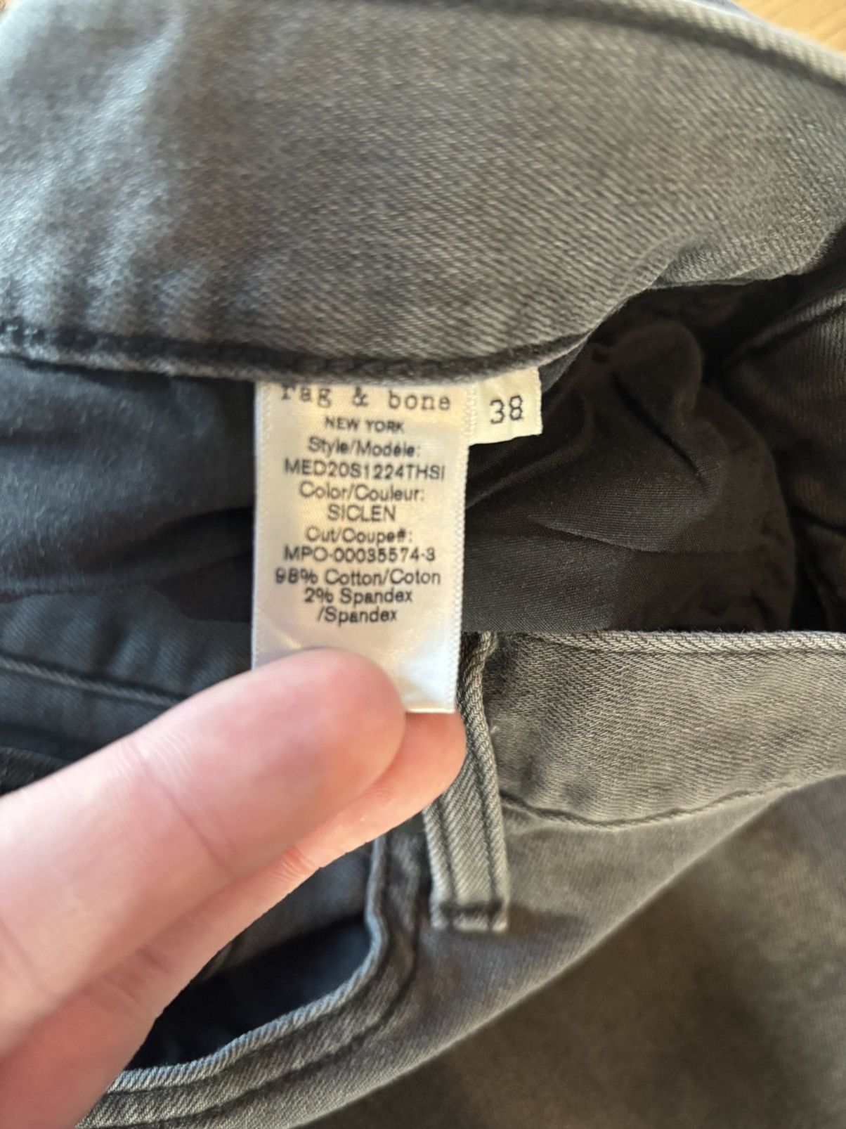 Rag & Bone Rag & Bone Grey Denim Fit 1 Extra Slim Jeans Size US 38 / EU 54 - 7 Thumbnail