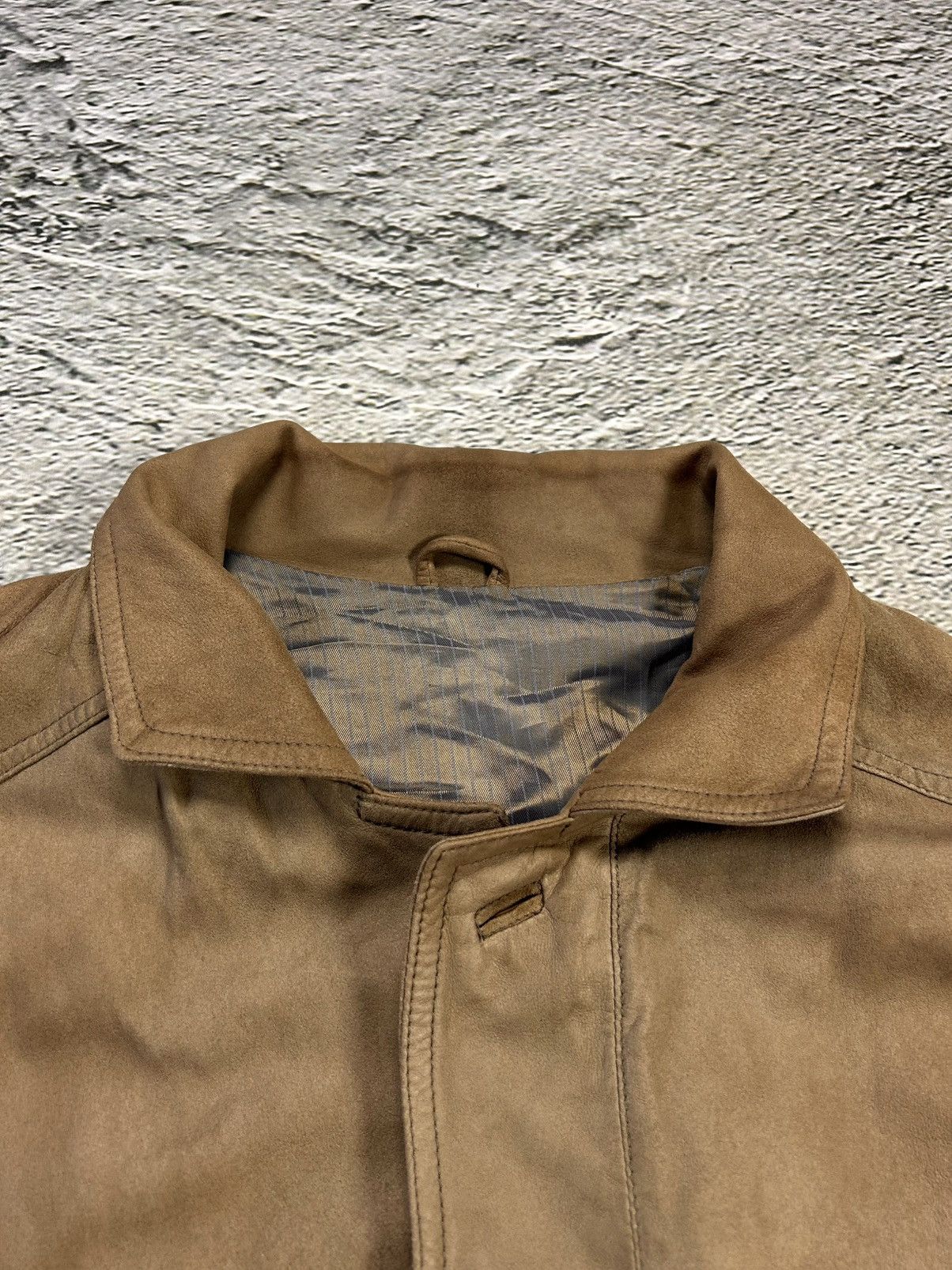 Yves Saint Laurent Yves Saint Laurent coat vintage brown lamb leather viscose Size US L / EU 52-54 / 3 - 2 Thumbnail