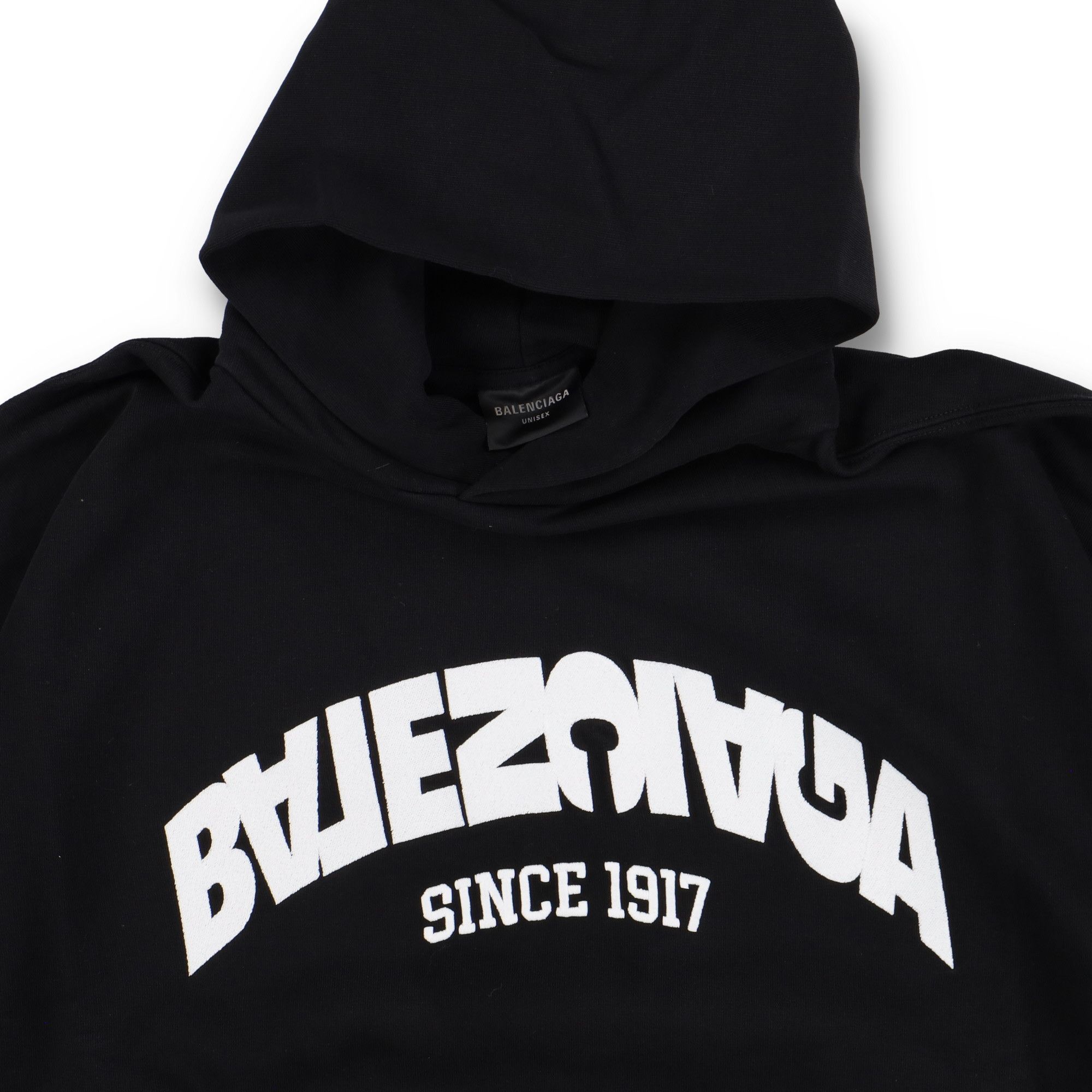 Balenciaga Black Embroidered Back Flip Logo Oversized Hoodie Size US XS / EU 42 / 0 - 7 Thumbnail