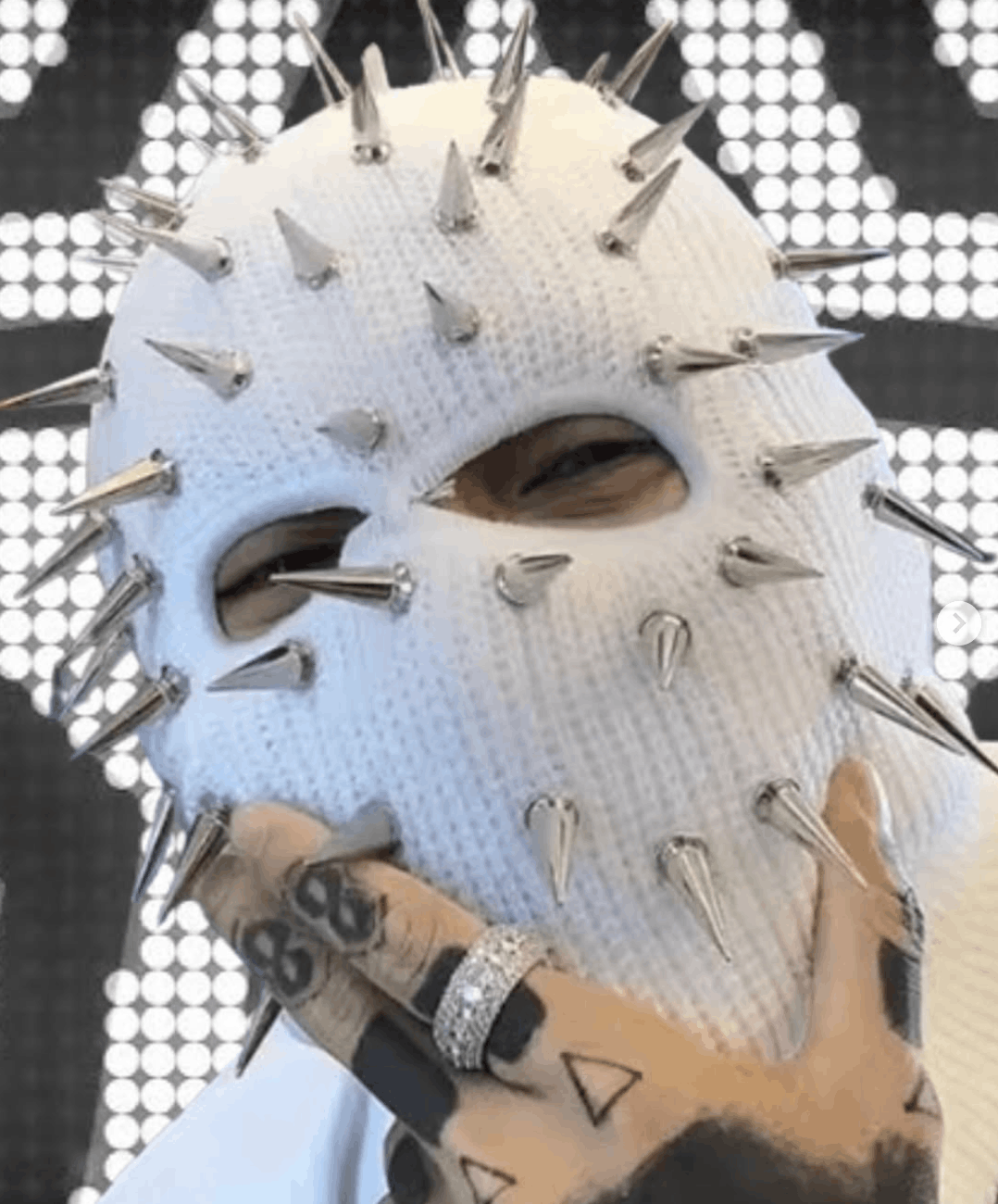 Japanese Brand Punk Style Spike Ski Mask Size ONE SIZE - 1 Thumbnail