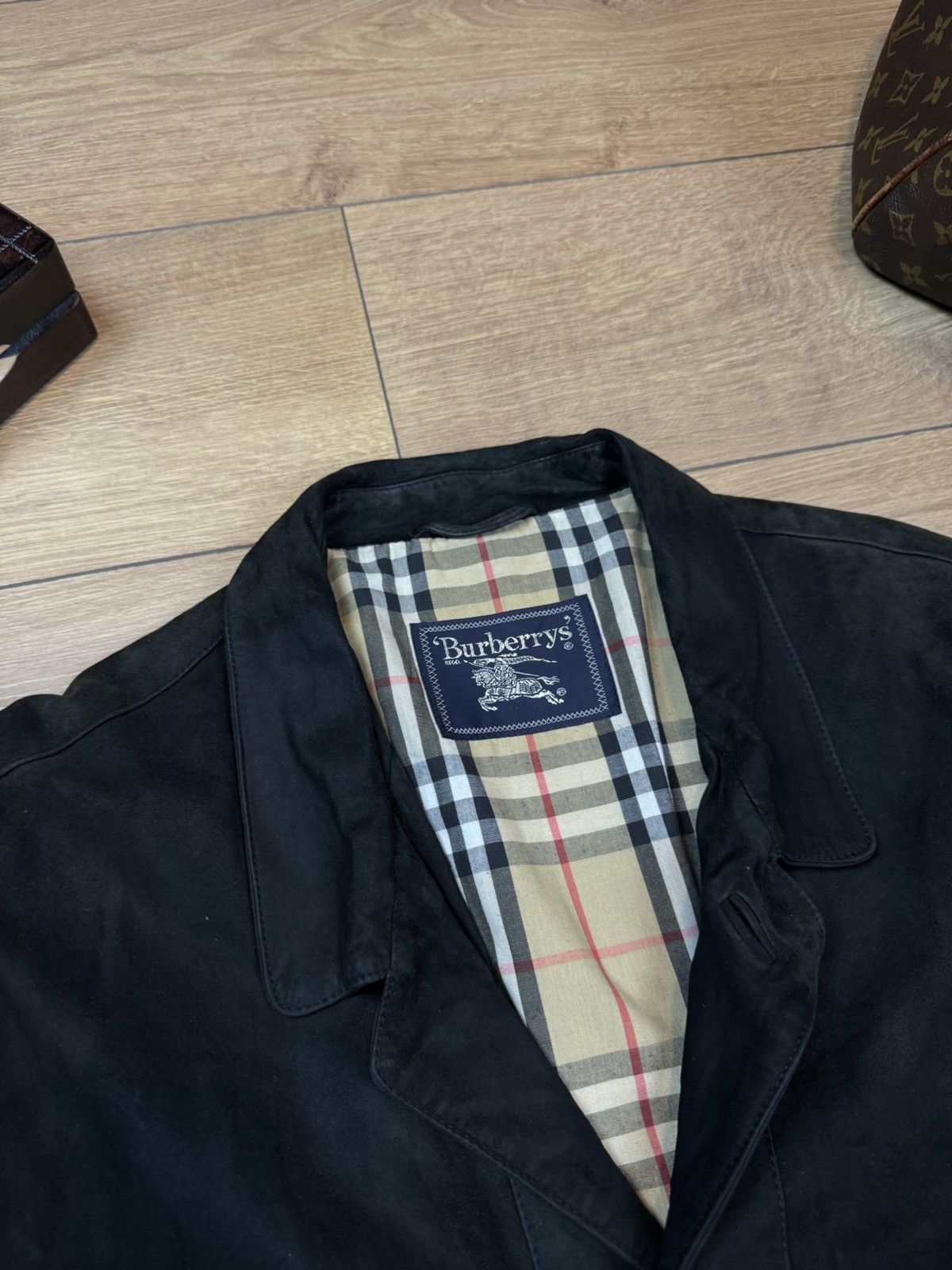 Burberry Vintage leather jacket Burberry original luxury casual item Size US XL / EU 56 / 4 - 3 Thumbnail