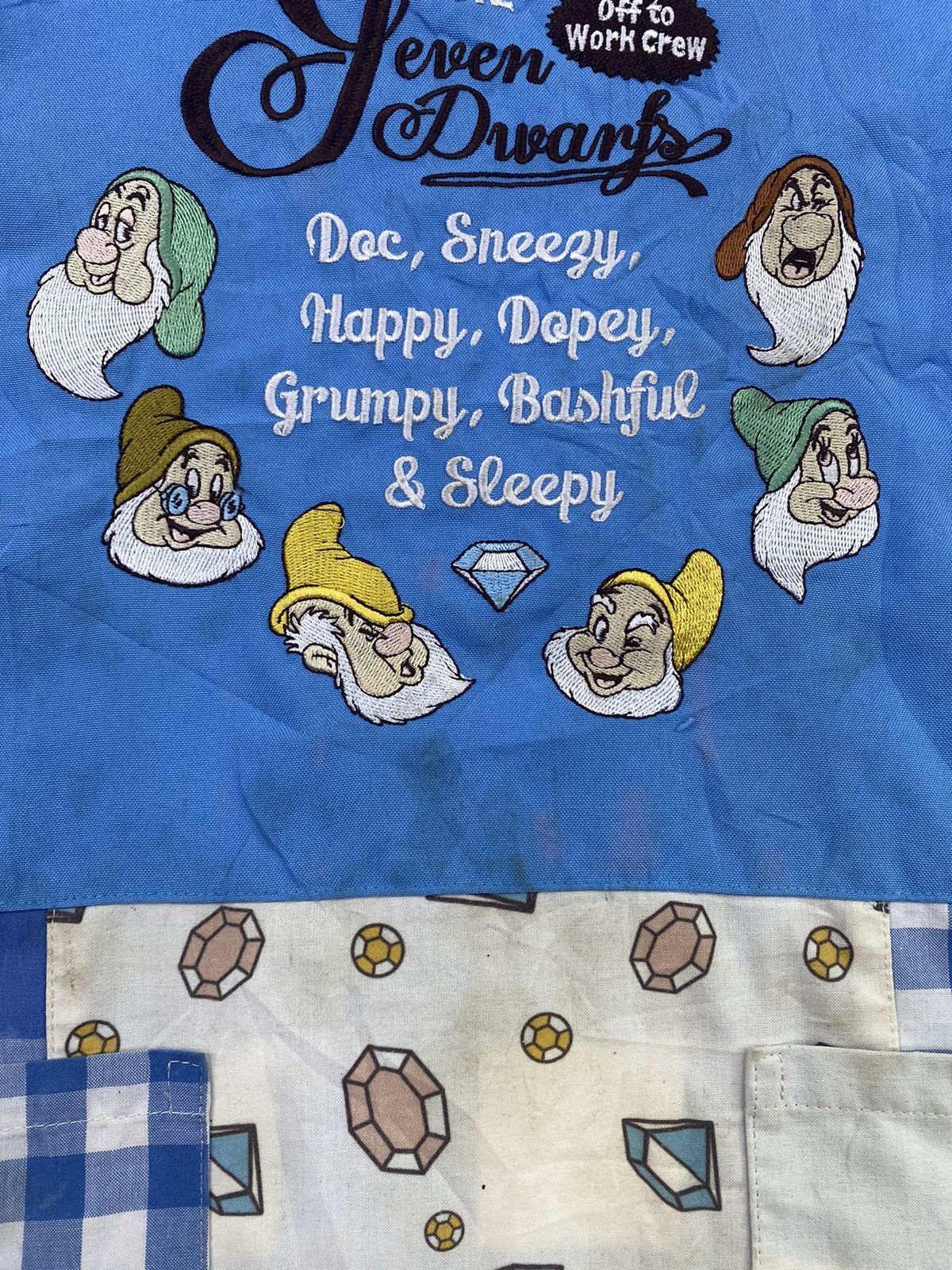 Disney 💥VINTAGE SNOW WHITE & 7 DWARFS Disney rare APRON Size ONE SIZE - 3 Thumbnail
