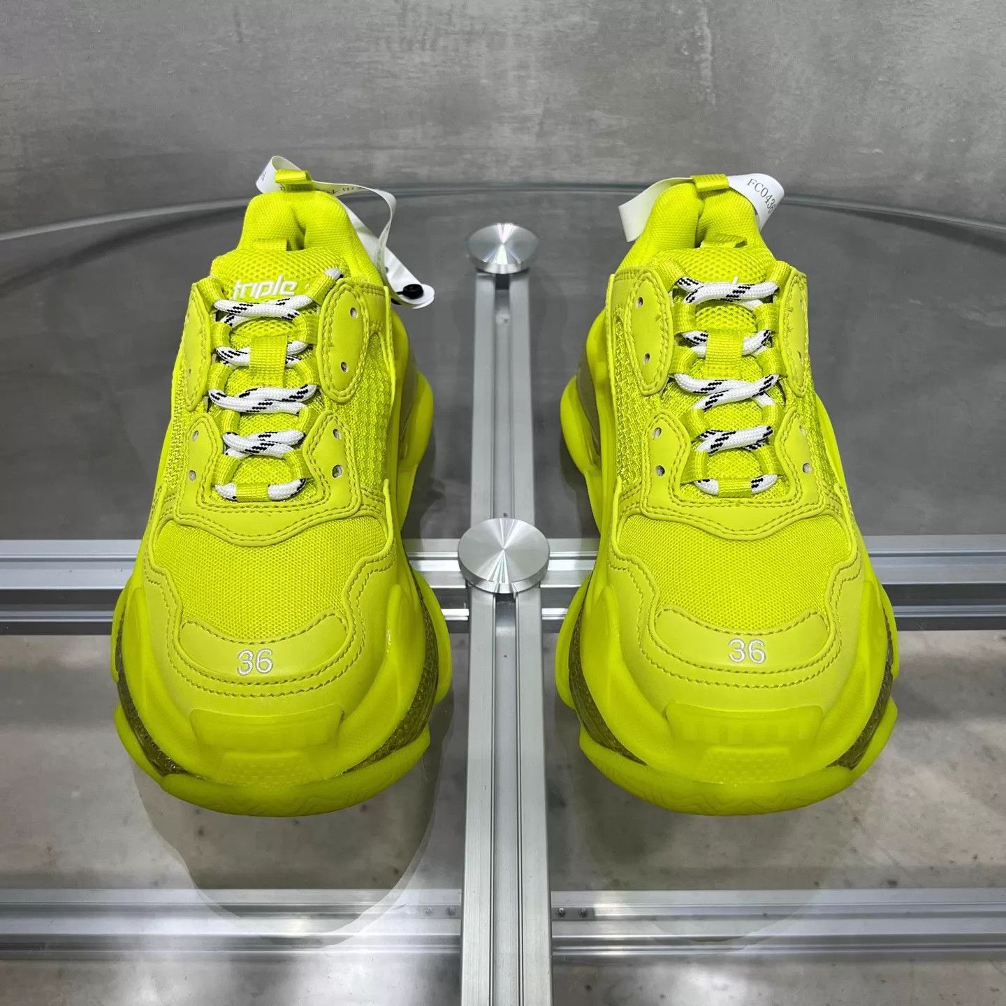 Balenciaga Balenciaga BLCG Triple S Fluorescent Yellow 36 New Boxed Size US 5.5 / IT 35.5 - 1 Thumbnail