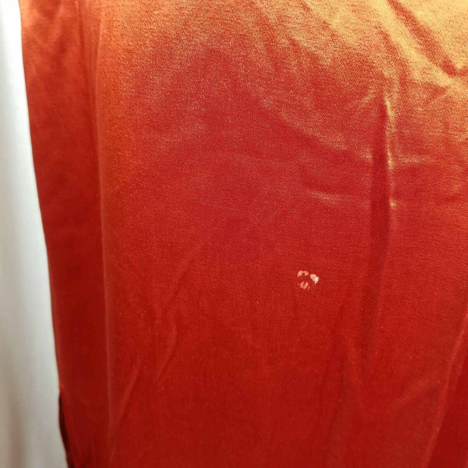 Vtg Soda Blu Maxi Sleeveless Metallic Sheen Tank Dress Rust