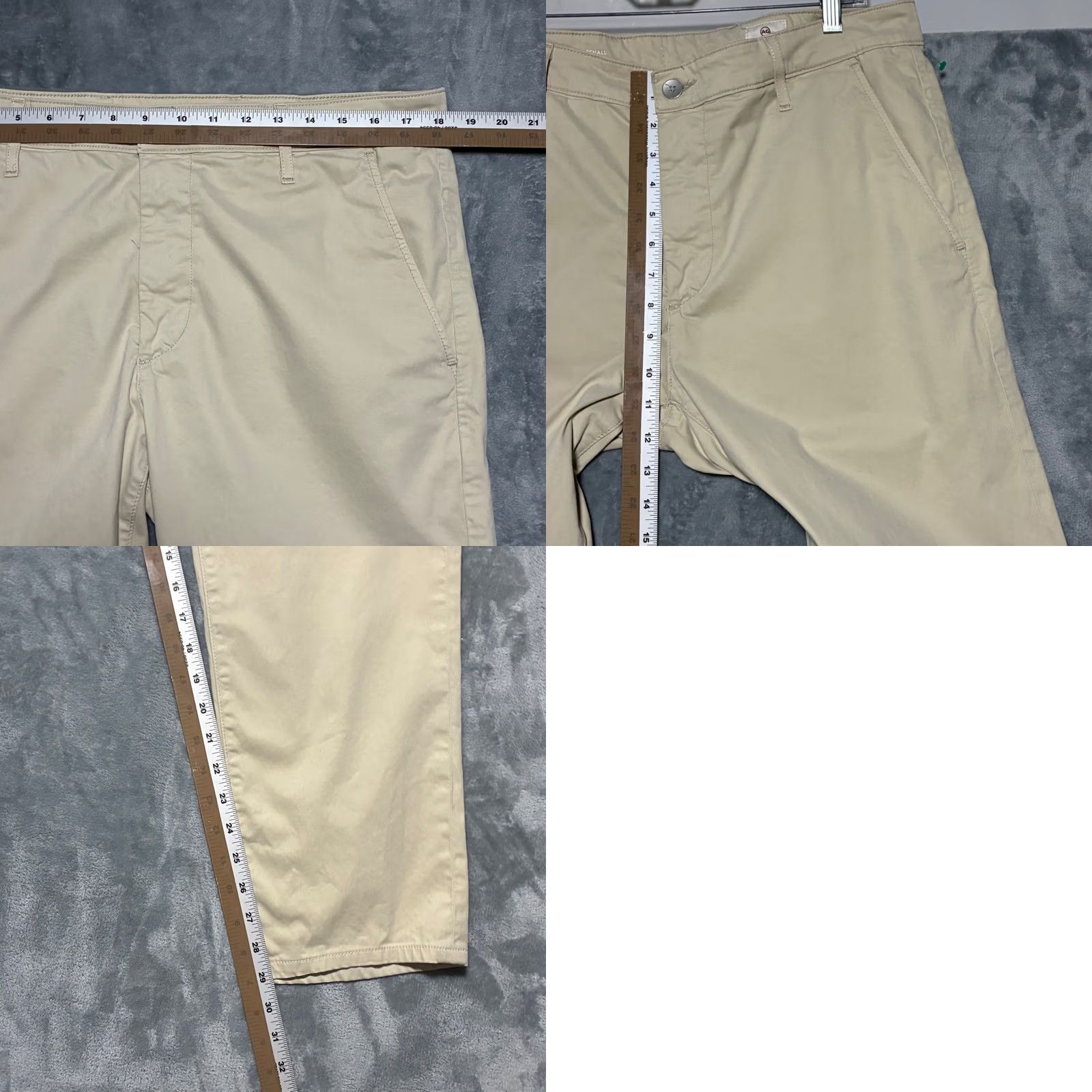Vintage AG Adriano Goldschmied Marshall Slim Trouser Chino Pants Mens 36x34 Tan Size US 36 / EU 52 - 8 Thumbnail