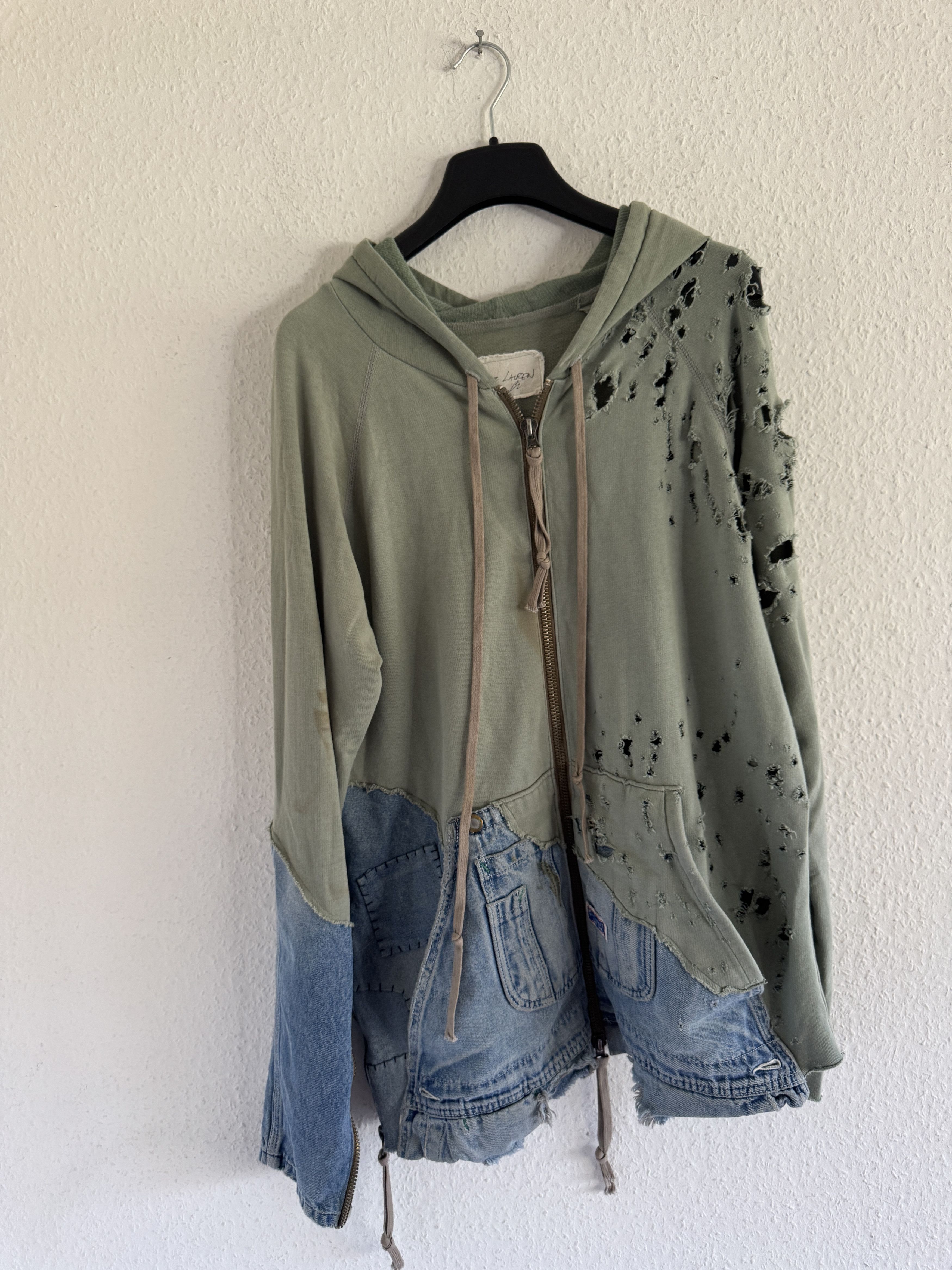 Greg Lauren Distressed Patchwork Hoodie Size US XL / EU 56 / 4 - 1 Thumbnail