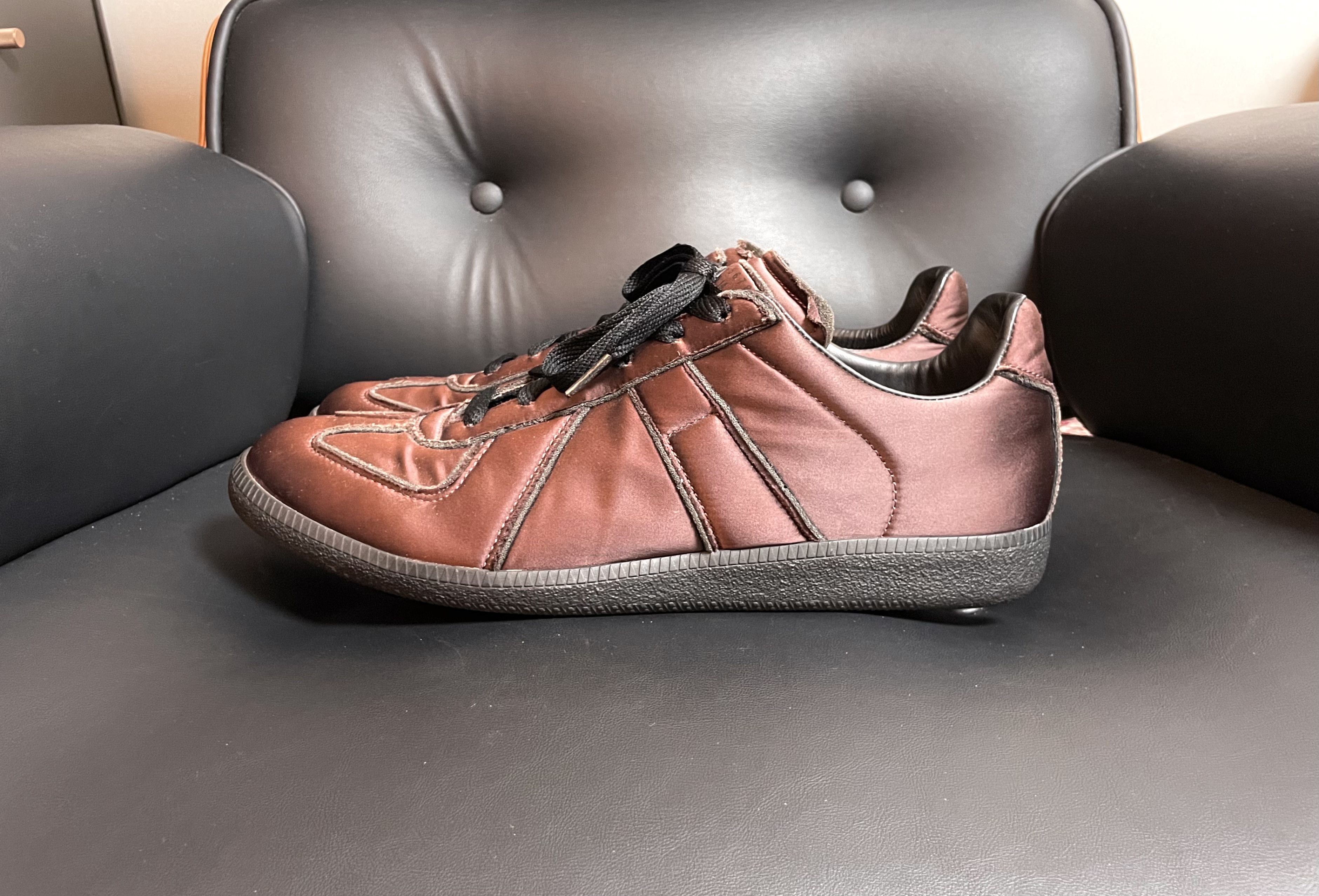 Maison Margiela Maison Margiela GAT (Satin Burgundy 2019) Size US 12 / EU 45 - 7 Thumbnail