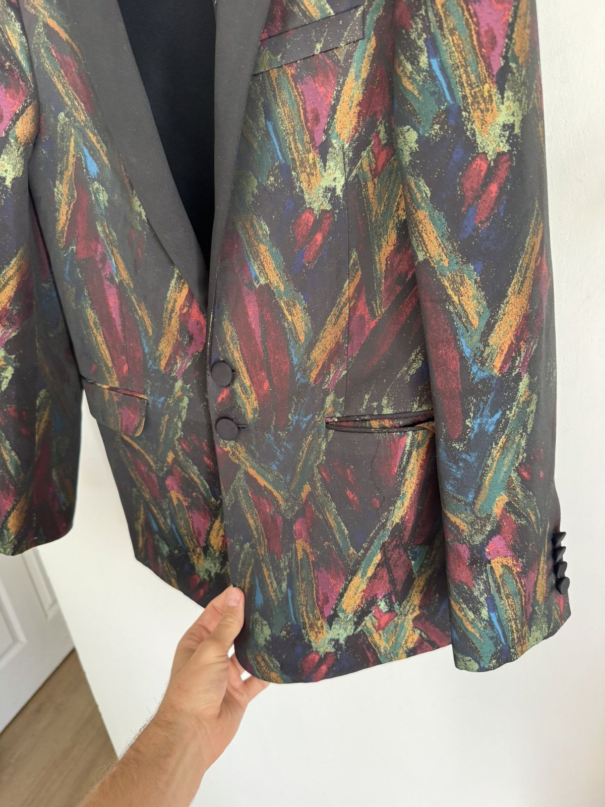 Saint Laurent Paris Hedi SS14 Oil Pastel Le smoking Blazer Size 46R - 4 Thumbnail