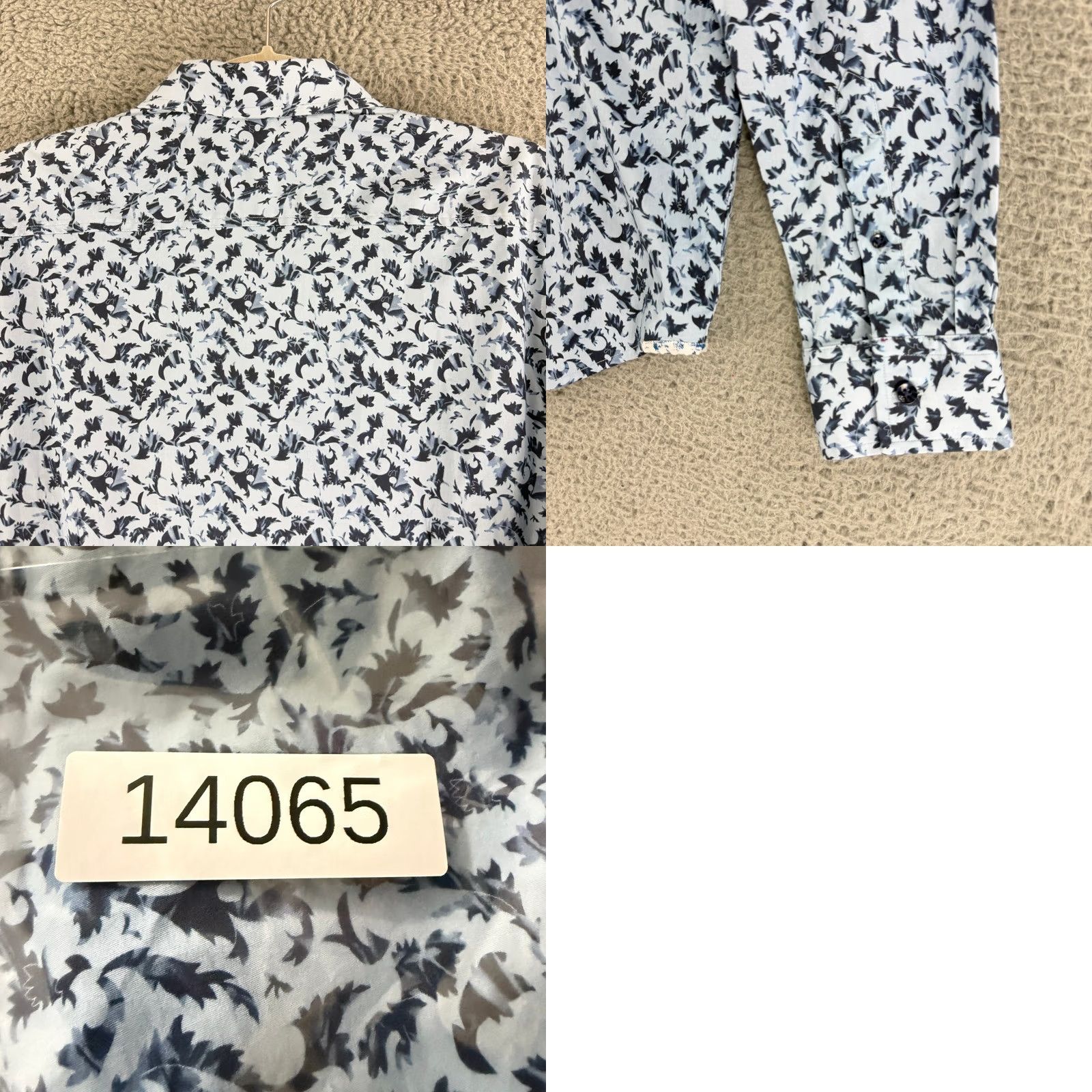 Robert Graham Robert Graham Button-Down Shirt Men XL Blue Floral Modern Americana Tailored Fit Size US XL / EU 56 / 4 - 9 Thumbnail