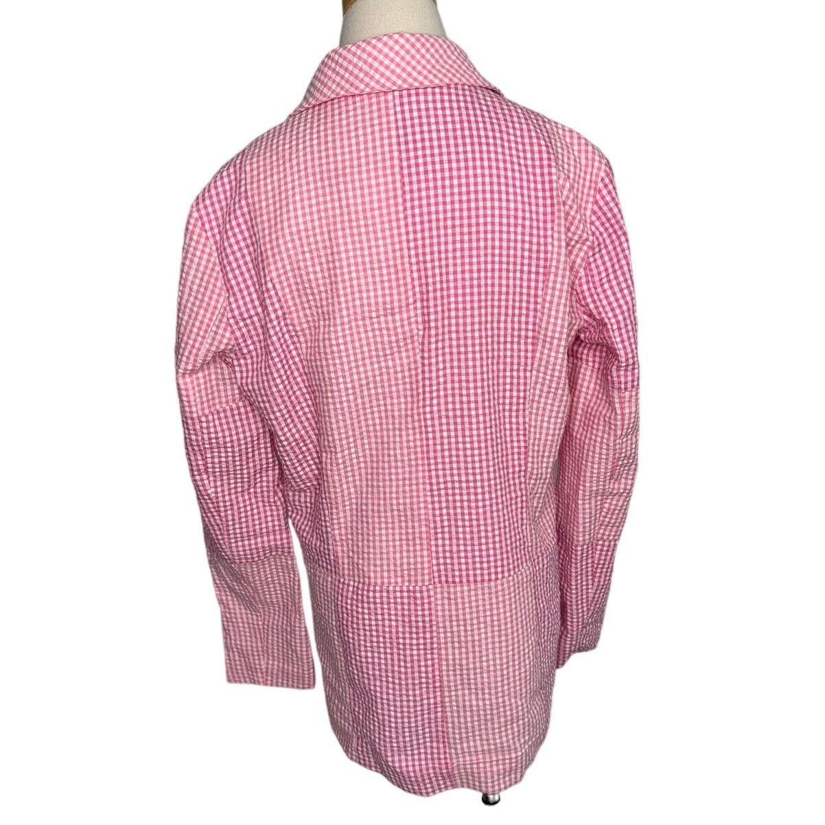 PRINCESS POLLY Princess Polly pink gingham patchwork blazer jacket size 2 Size XS / US 0-2 / IT 36-38 - 3 Thumbnail