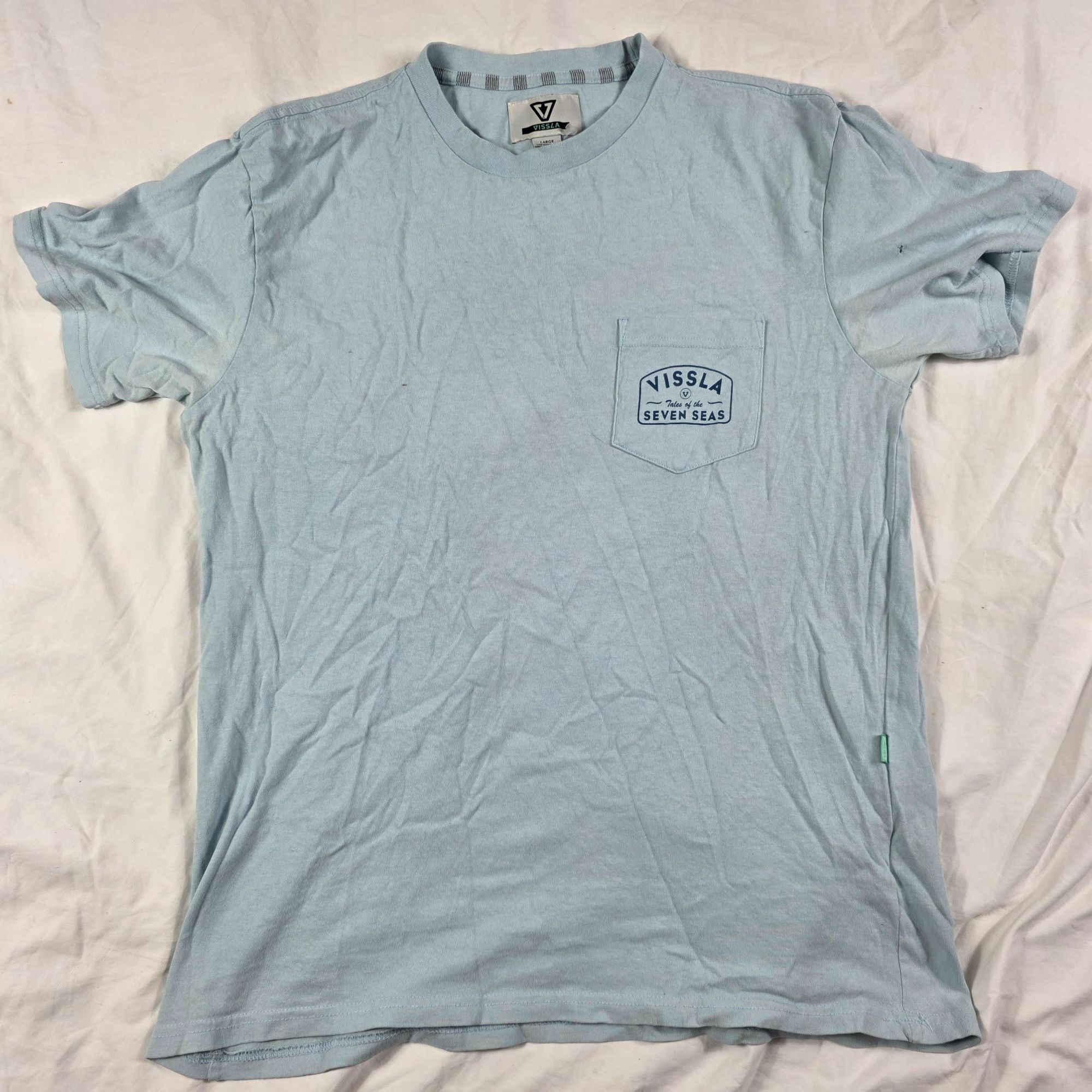 Vissla Vissla Tales of the Seven Seas Mens Size Large Blue Pocket T Size US L / EU 52-54 / 3 - 2 Thumbnail