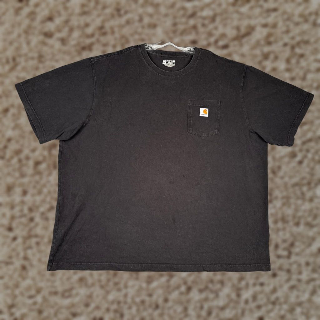 Carhartt VINTAGE Carhartt Shirt Mens 3XL XXXL Black Short Sleeve Pocket Crew Neck Cotton READ Size US XXL / EU 58 / 5 - 1 Thumbnail