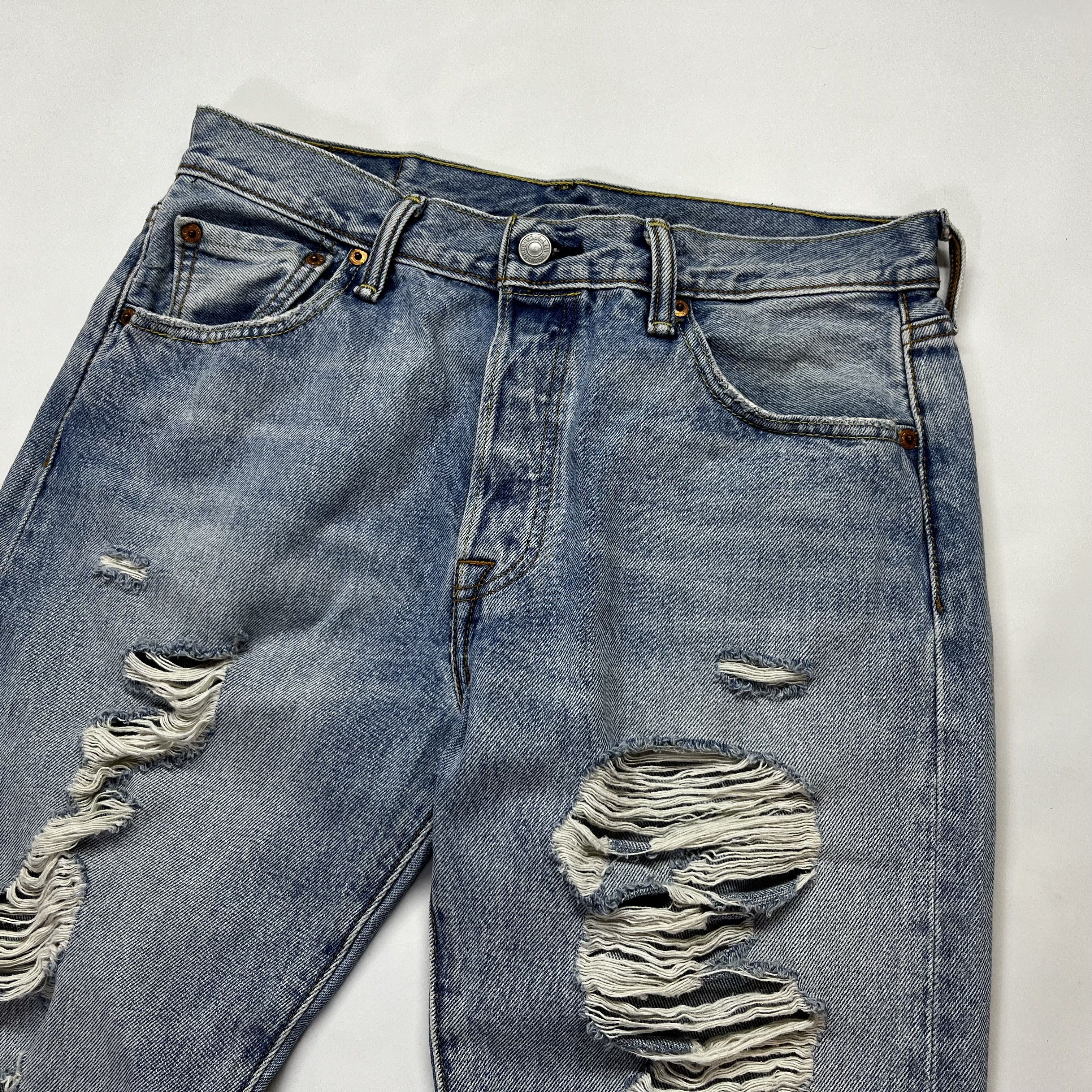 Levi's Vintage Levis 501 Distressed Denim Thrashed Pants Size US 32 / EU 48 - 3 Thumbnail