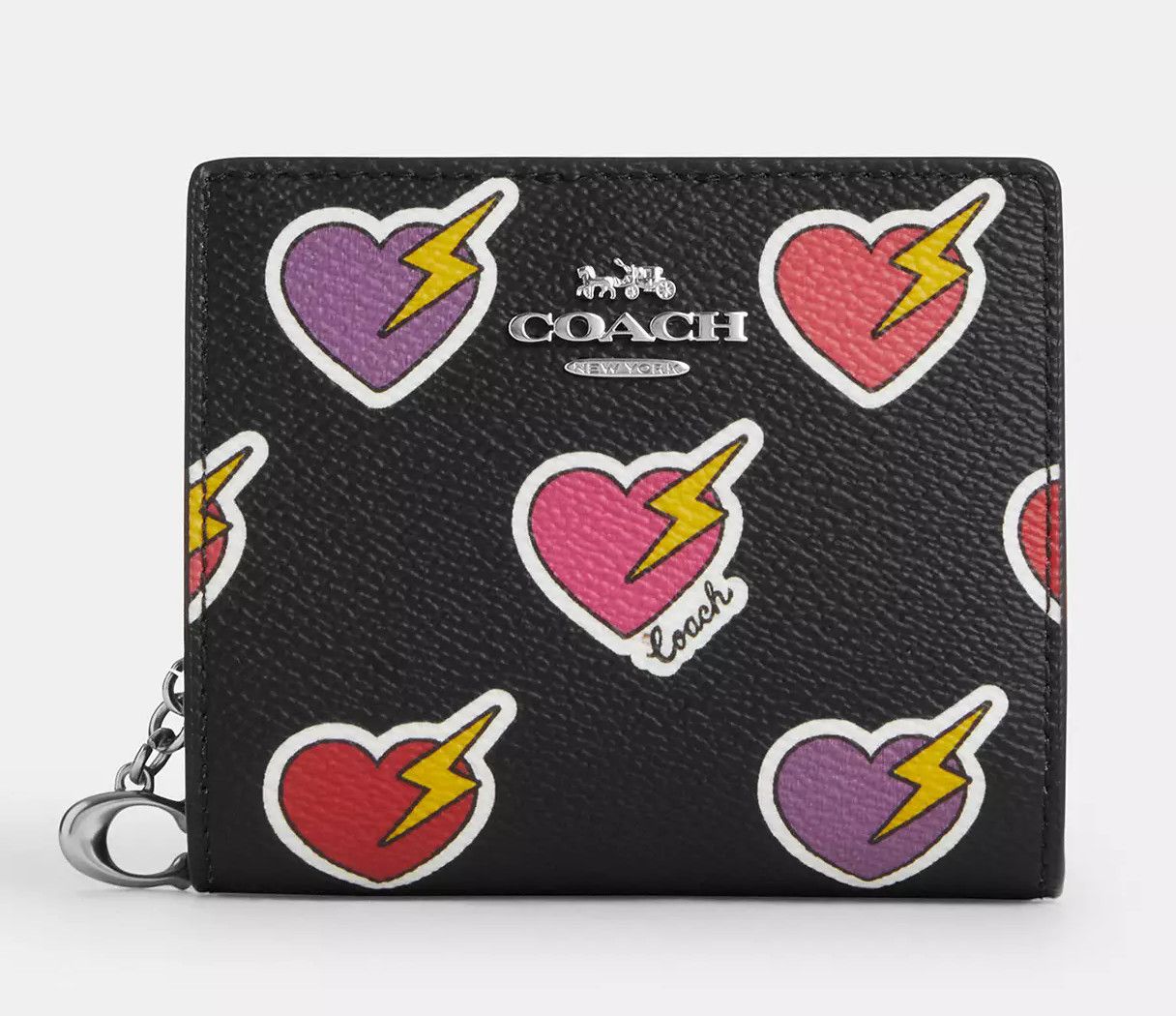 Coach Snap Wallet With Heart Bolt Print CW537 Size ONE SIZE - 6 Thumbnail