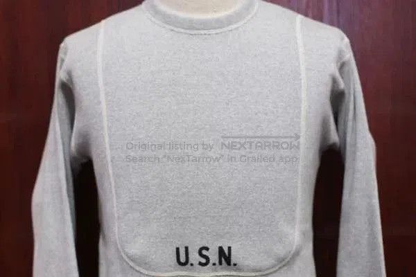 Freewheelers thick long sleeve tee with USN print. Size US M / EU 48-50 / 2 - 5 Thumbnail