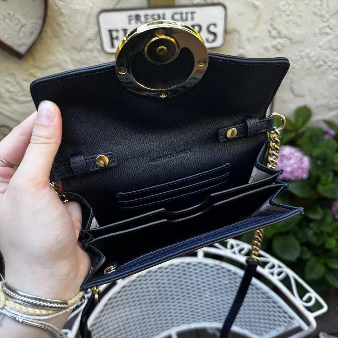 Michael Kors Navy & Gold Michael Kors Mini Crossbody Size ONE SIZE - 7 Thumbnail