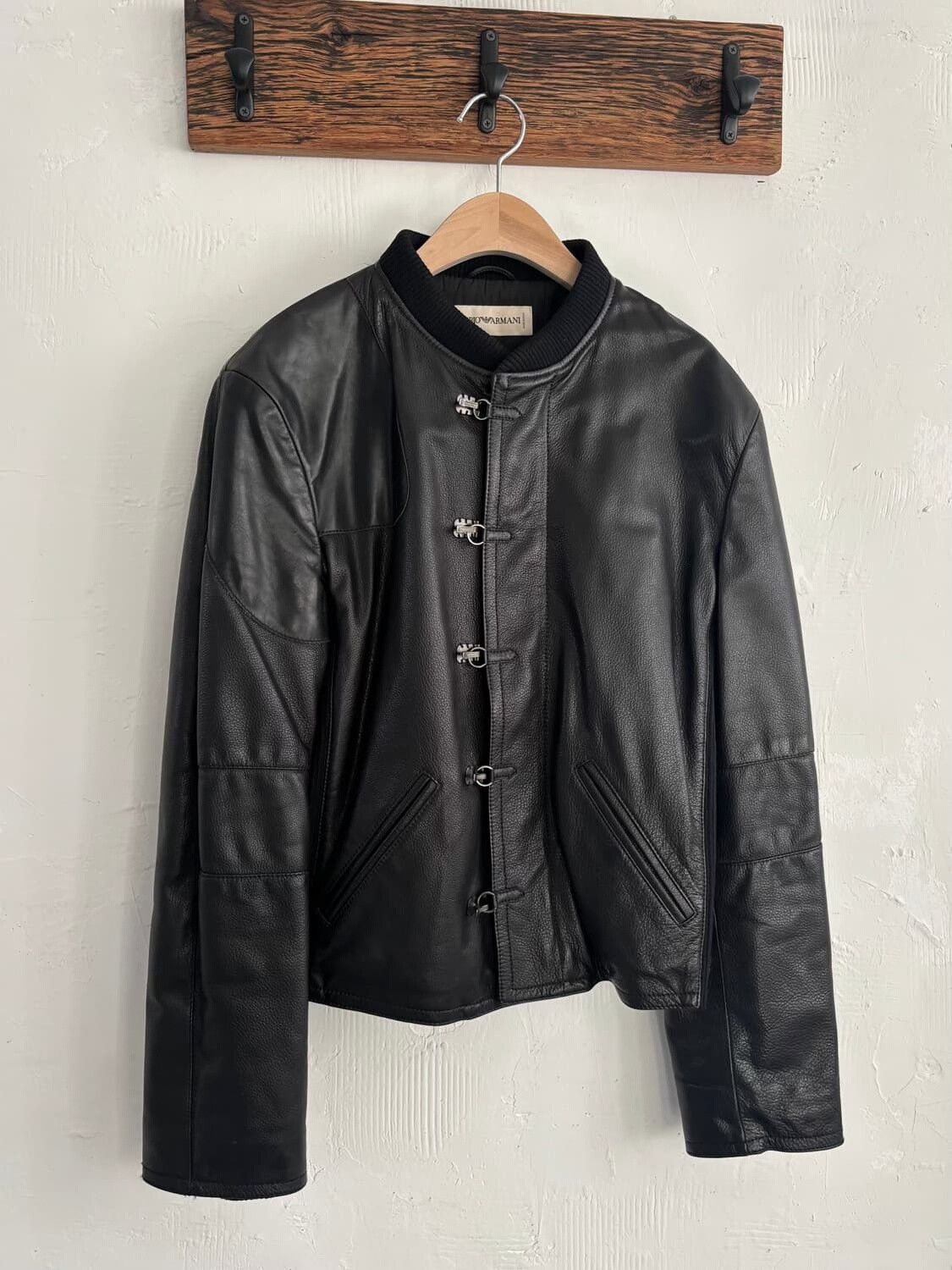 Armani Armani Vintage Black Gold Leather Jacket Size US M / EU 48-50 / 2 - 1 Thumbnail