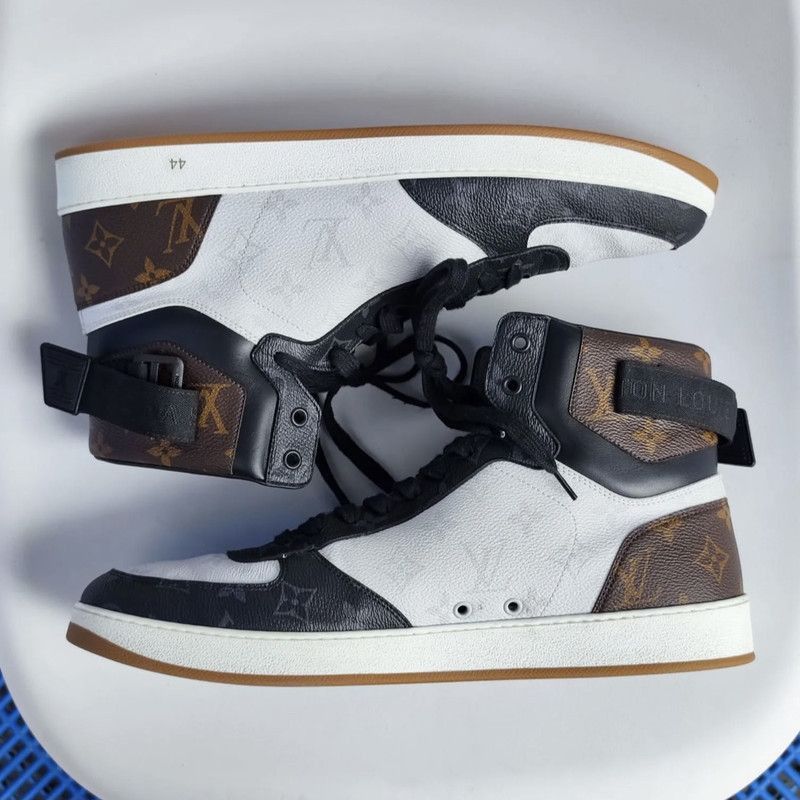 Louis Vuitton Louis Vuitton Rivoli Series Black and White Sneakers -2508 Size US 12 / EU 45 - 6 Thumbnail