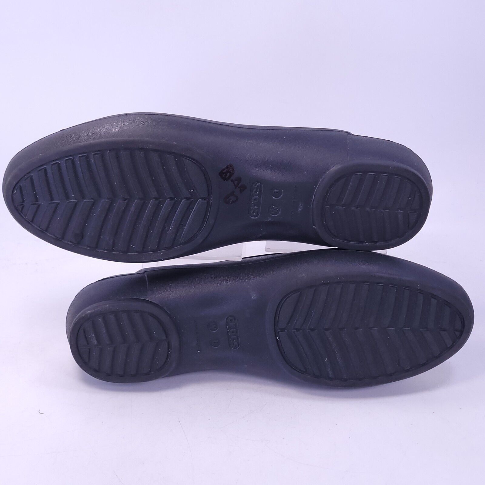 Crocs Crocs Casual Slip on Ballet Flat Womens Size 8 Black Rubber Size US 8 / IT 38 - 7 Thumbnail