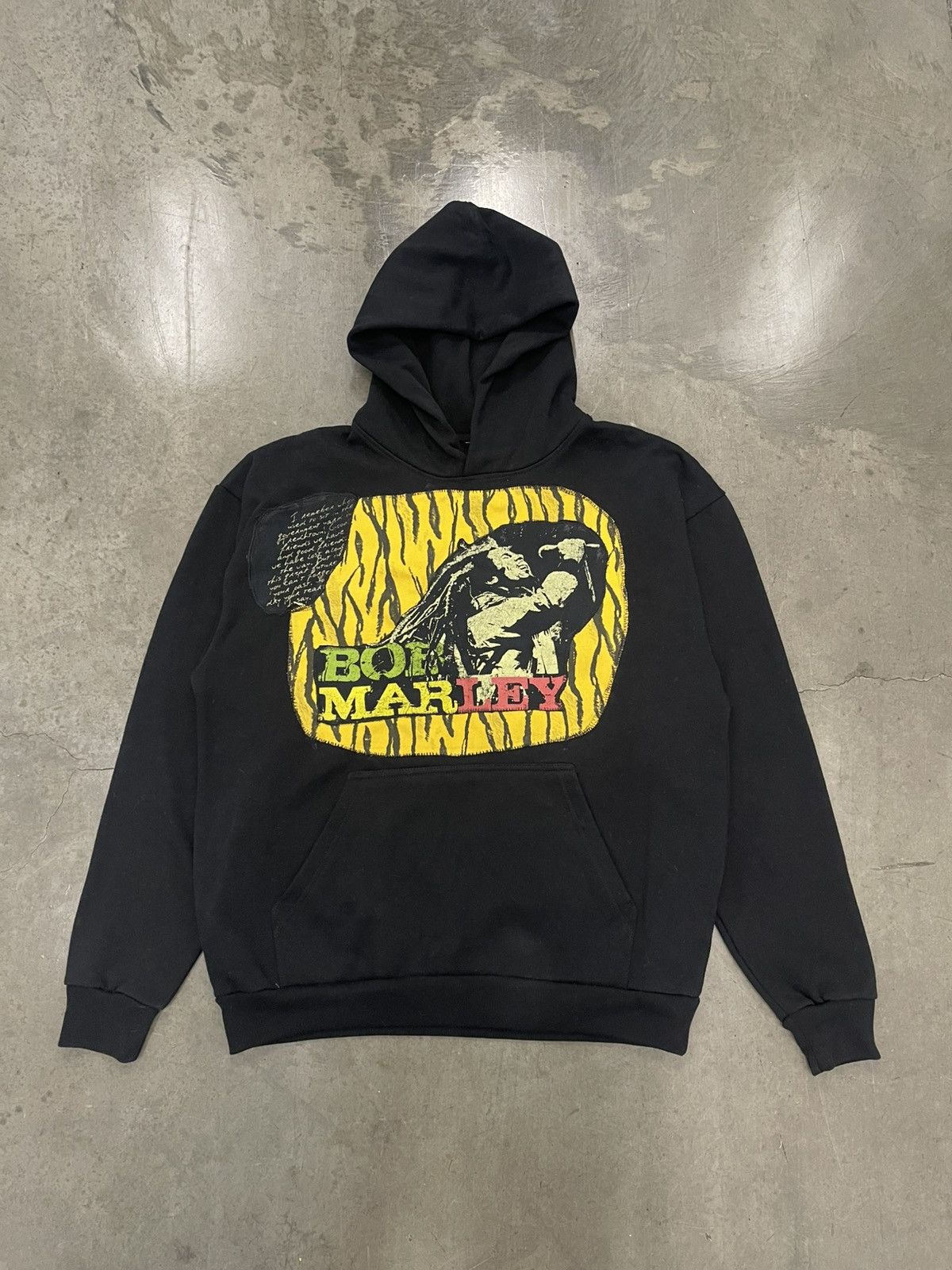 Bob Marley BLUESIN'S BOB MARLEY "I REMEMBER" PATCHWORK PULLOVER HOODIE Size US L / EU 52-54 / 3 - 2 Thumbnail