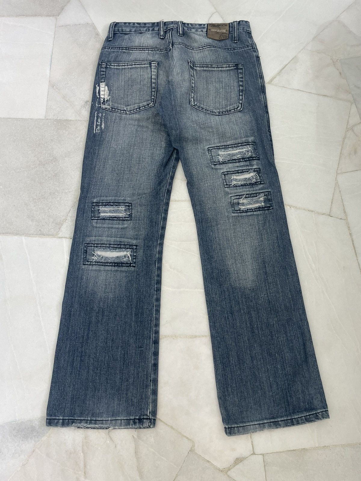 Japanese Brand Vintage Japanese Brand Flare Boro Distressed Jeans Size US 31 - 3 Thumbnail