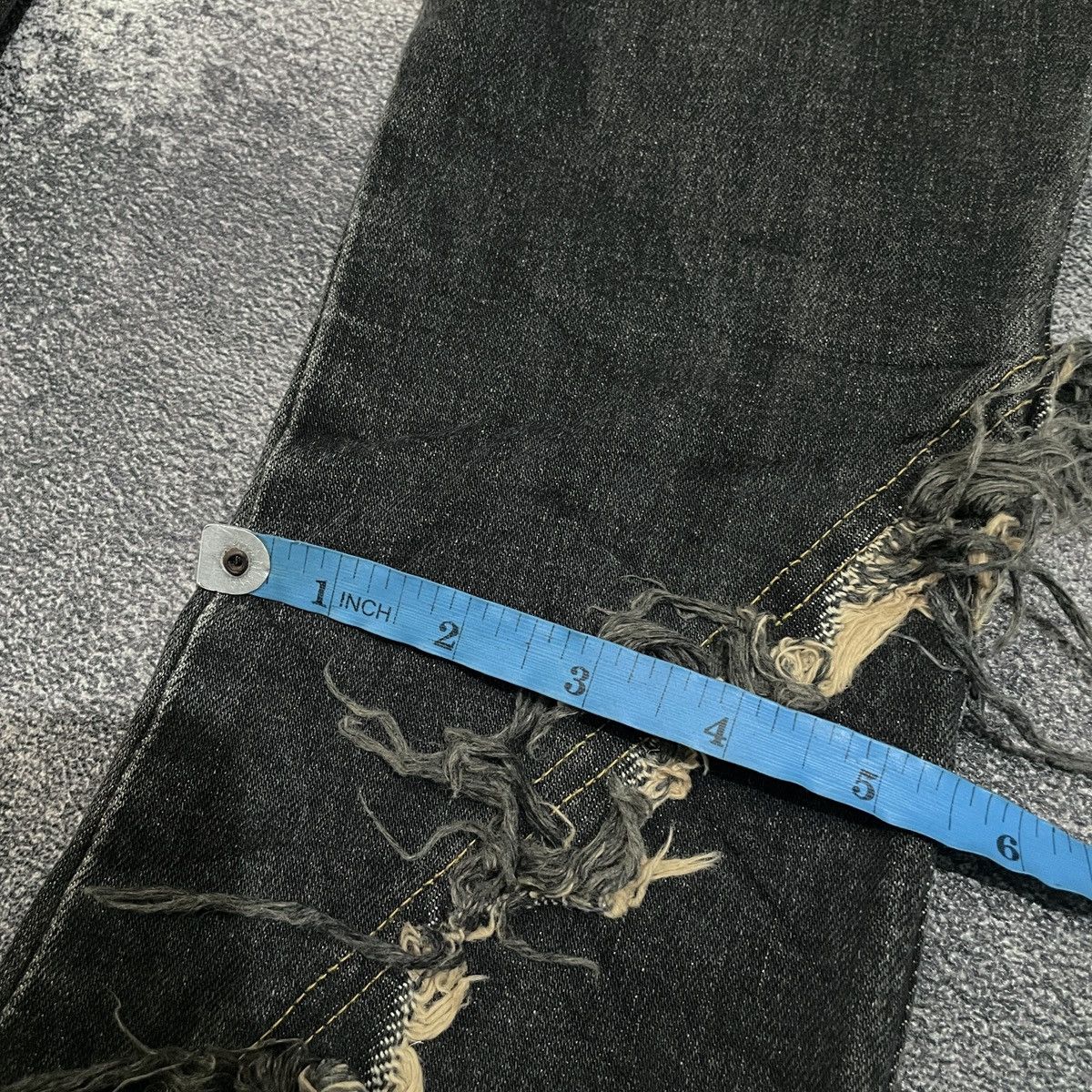 If Six Was Nine 🔥insane Silver Ash y2k japanese style flare jeans Size US 28 / EU 44 - 11 Thumbnail