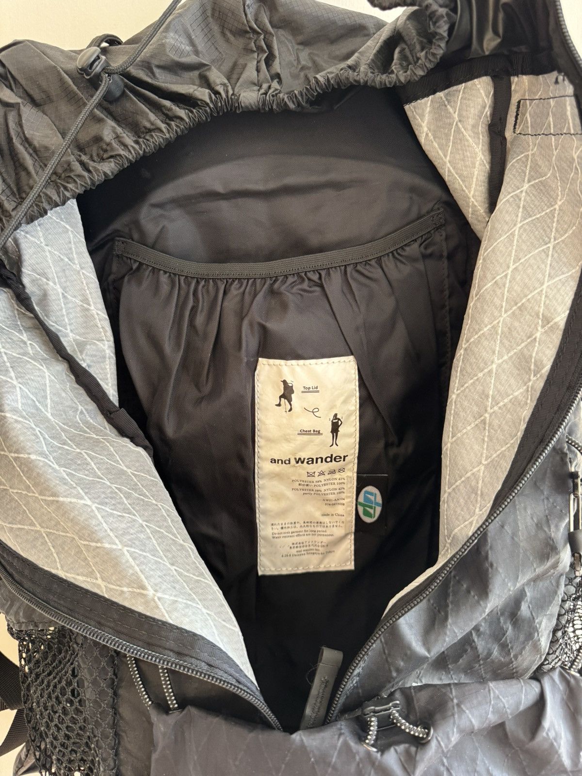 And Wander and wander XPac 30L Backpack Black Waterproof Zip Rain Cover Size ONE SIZE - 6 Thumbnail