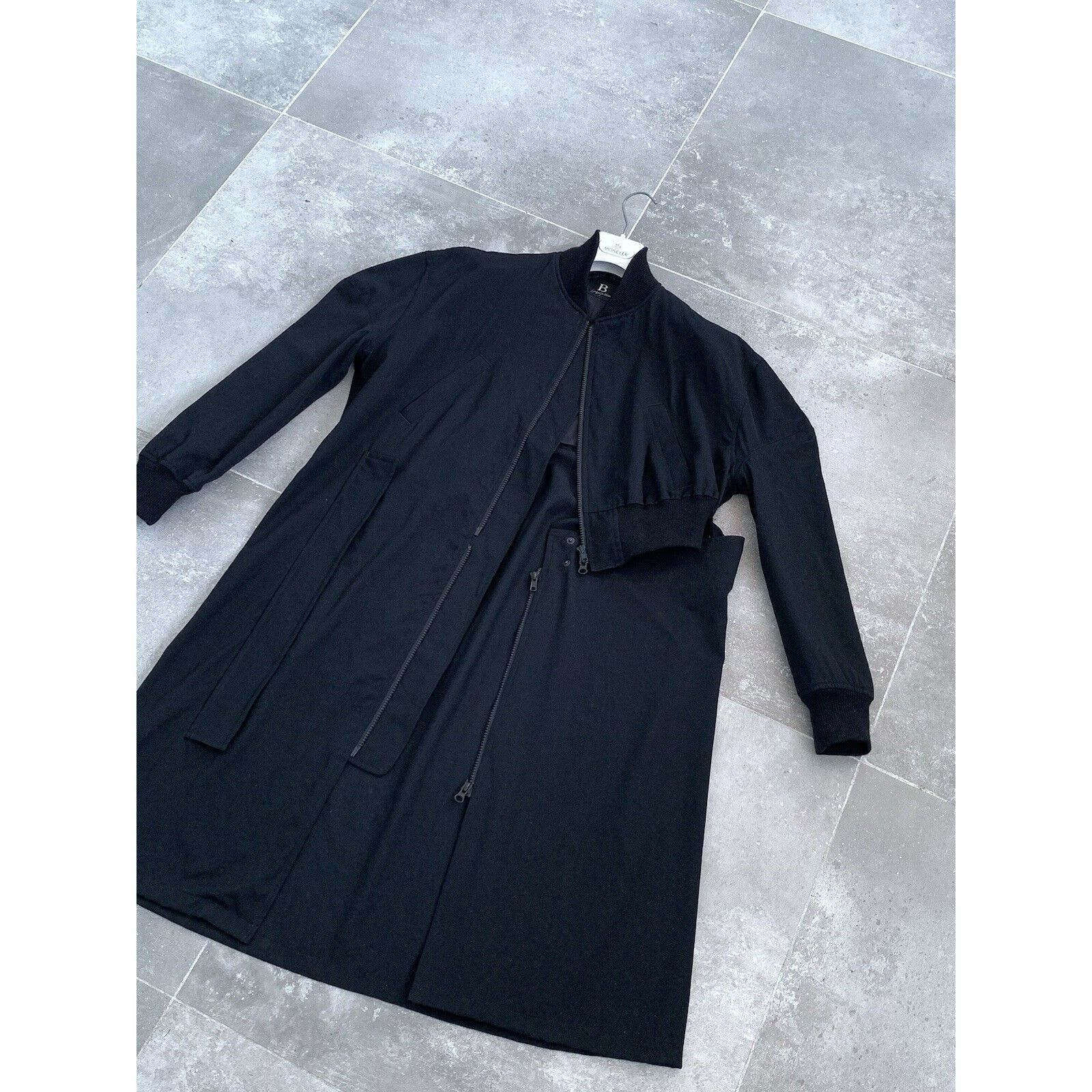 Japanese Brand × Yohji Yamamoto Mens B YOHJI YAMOMOTO Unisex Parka Trench Coat Jacket SZ 1 S Size US S / EU 44-46 / 1 - 6 Thumbnail