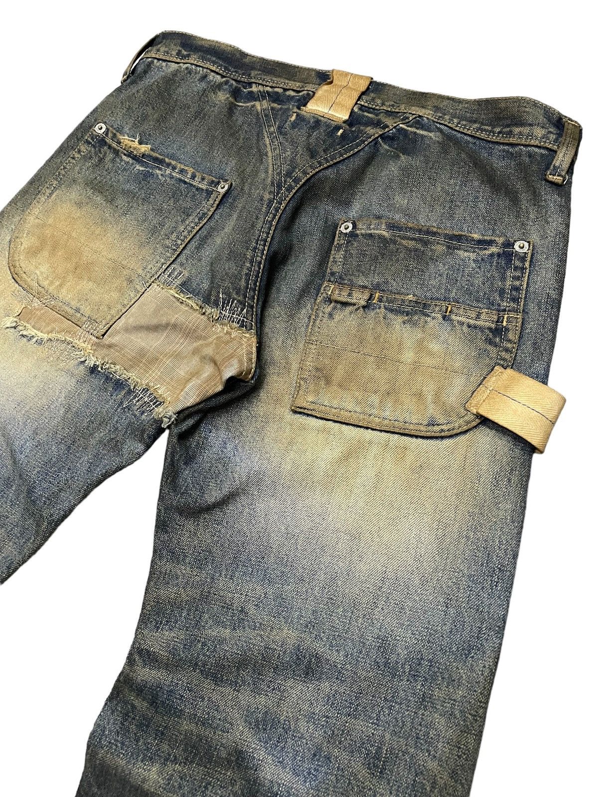 Hysteric Glamour × R.Newbold R.Newbold Muddy Wash Carpenter Distressed Repaired Jeans Size US 30 / EU 46 - 15 Thumbnail