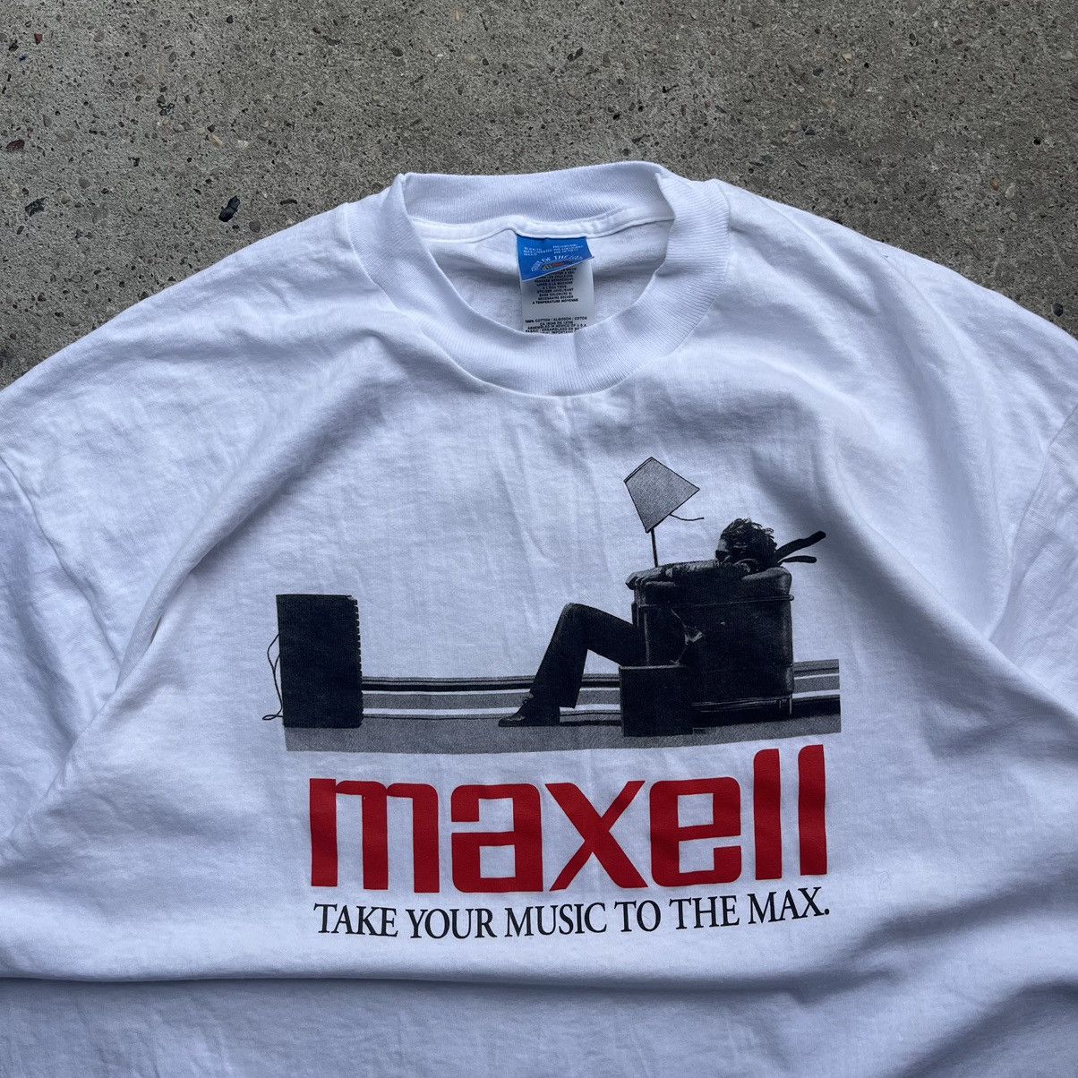 Fruit Of The Loom × Travis Scott × Vintage Maxell „take your music to the max” Vintage Tshirt Rare Size US XL / EU 56 / 4 - 3 Thumbnail