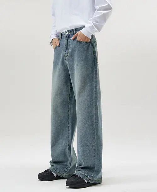 Japanese Brand Pants Men's American loose straight wide-leg jeans Size US 32 / EU 48 - 3 Thumbnail