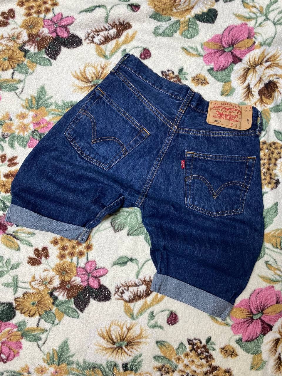 Levi's Levi's 501 Denim Shorts Dark Wash Loose Straight Fit Mens Size US 28 / EU 44 - 1 Thumbnail
