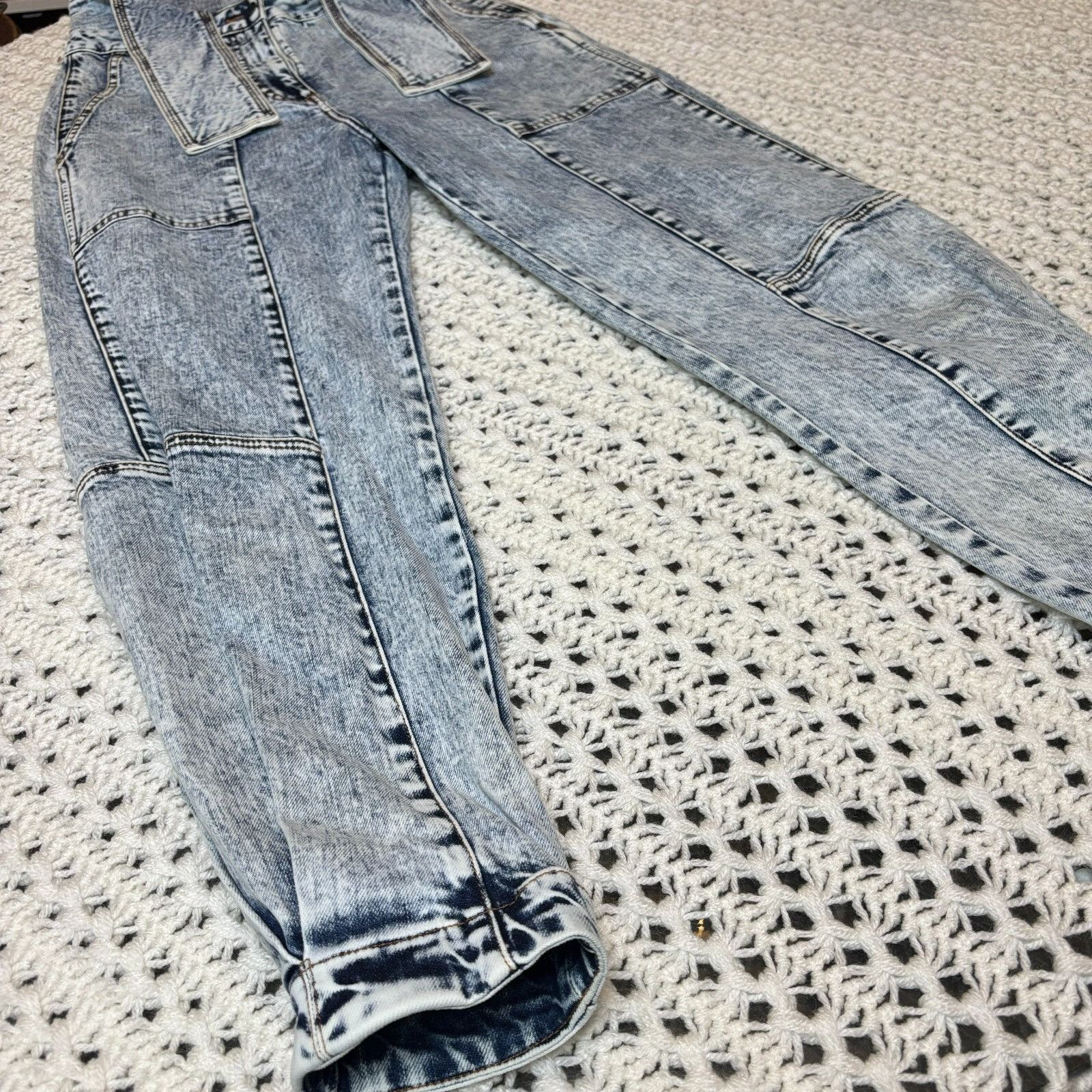Ulla Johnson Ulla Johnson $395 Storm Jeans Tie Waist Cotton Blnd Acid Was Size 26" / US 2 / IT 38 - 12 Thumbnail