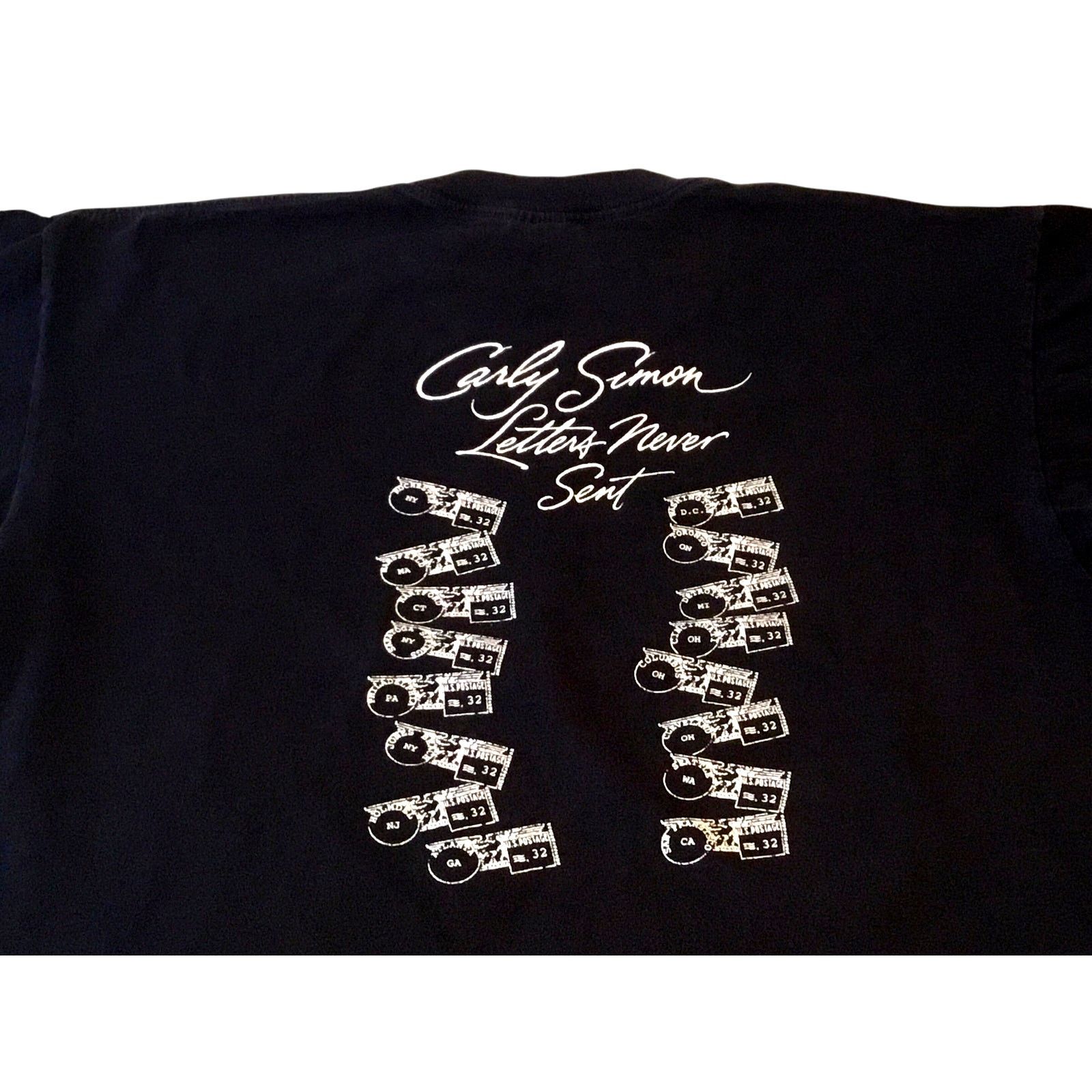 Brockum Carly Simon Letters Never Sent T-Shirt Black XL Concert 1995 Size XL / US 12-14 / IT 48-50 - 5 Thumbnail