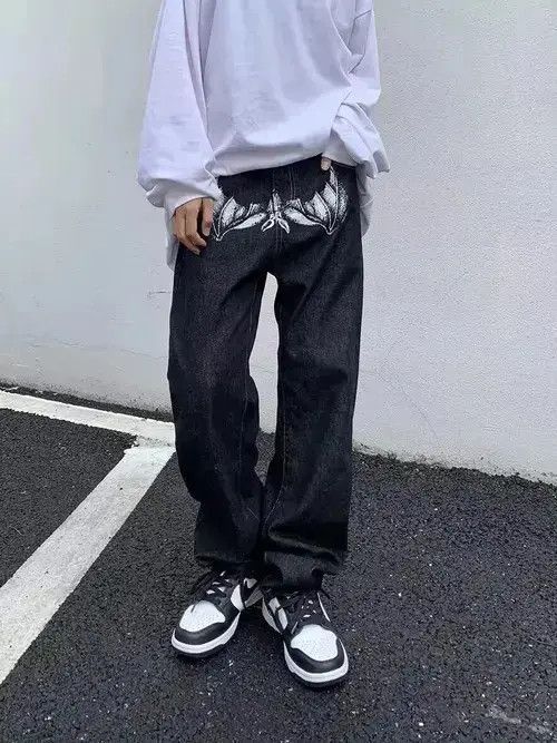 Japanese Brand VIBE Retro washed weird skull print straight jeans Size US 32 / EU 48 - 8 Thumbnail